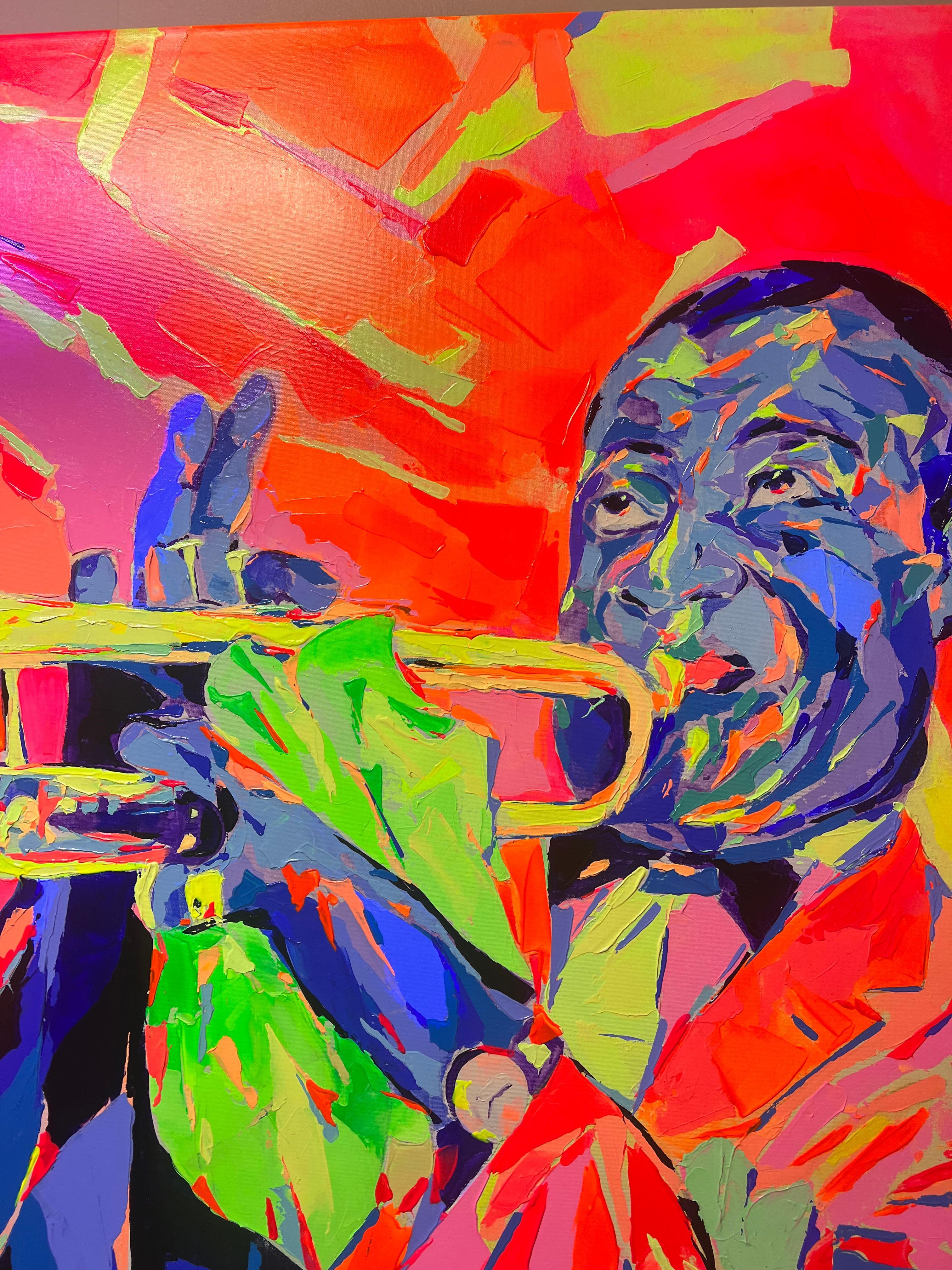 Louie Armstrong - Pop Art Painting by Federico Lopez