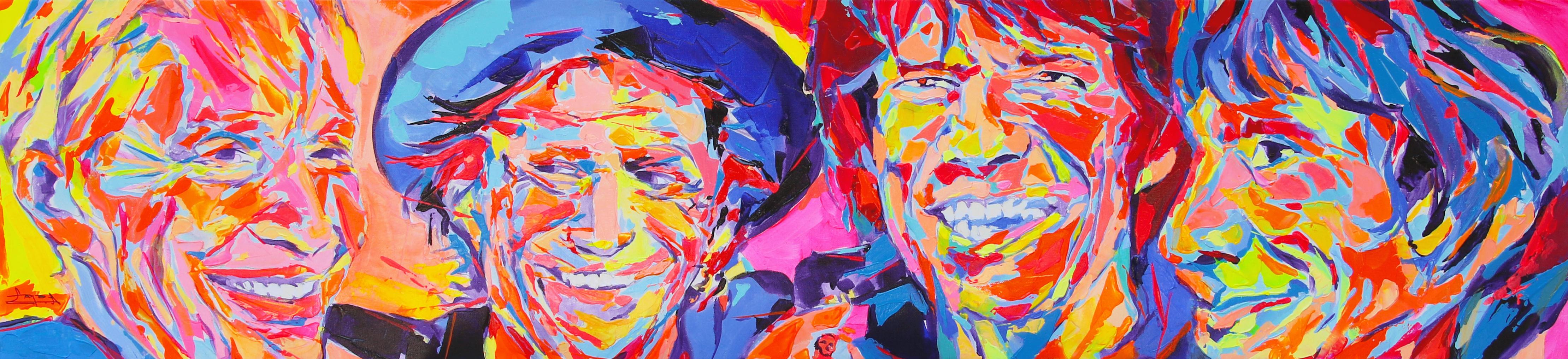 Federico Lopez Abstract Painting - Rolling Stones