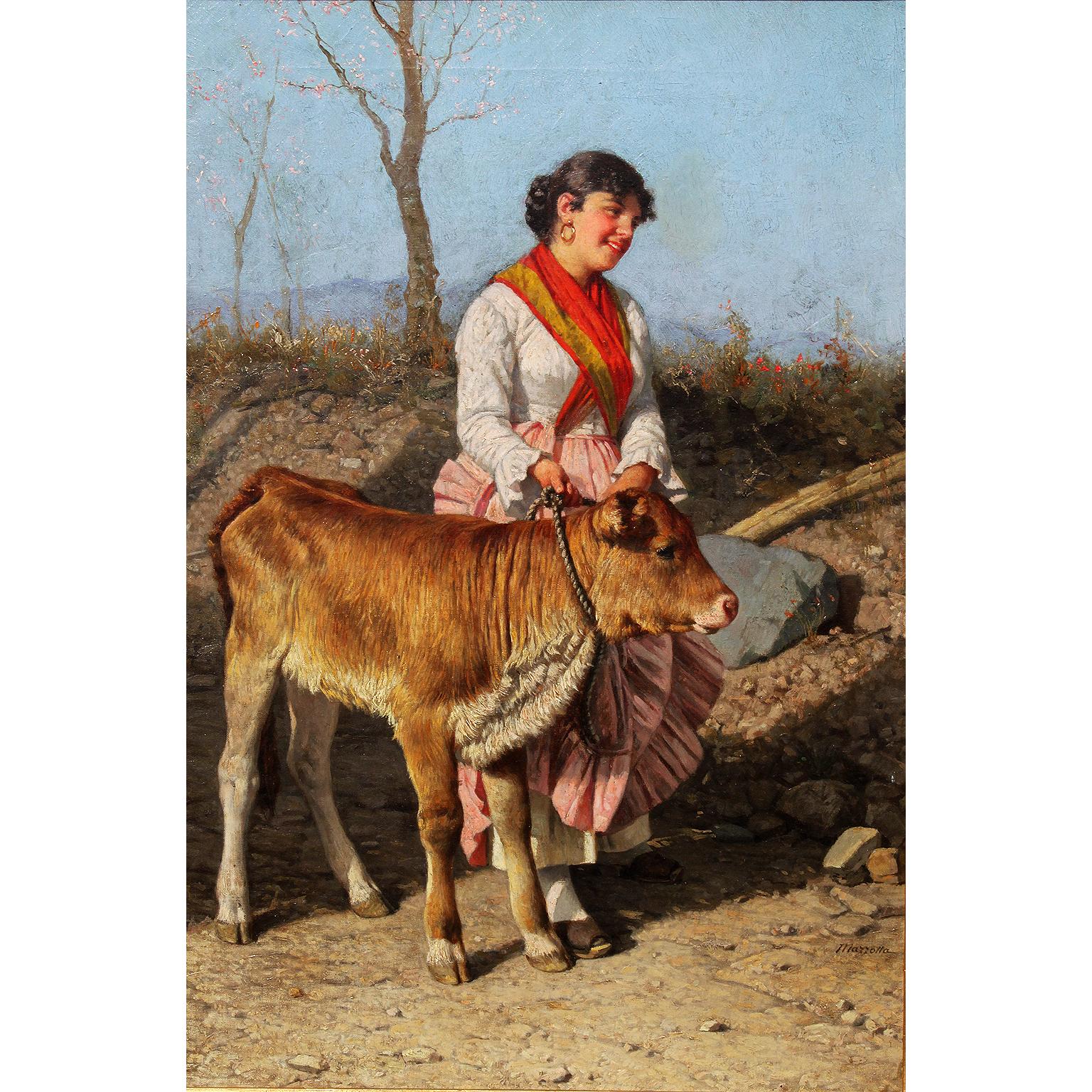 Federico Mazzotta (Italian, 1839-1897) A fine Italian 19th century Oil on Canvas 
