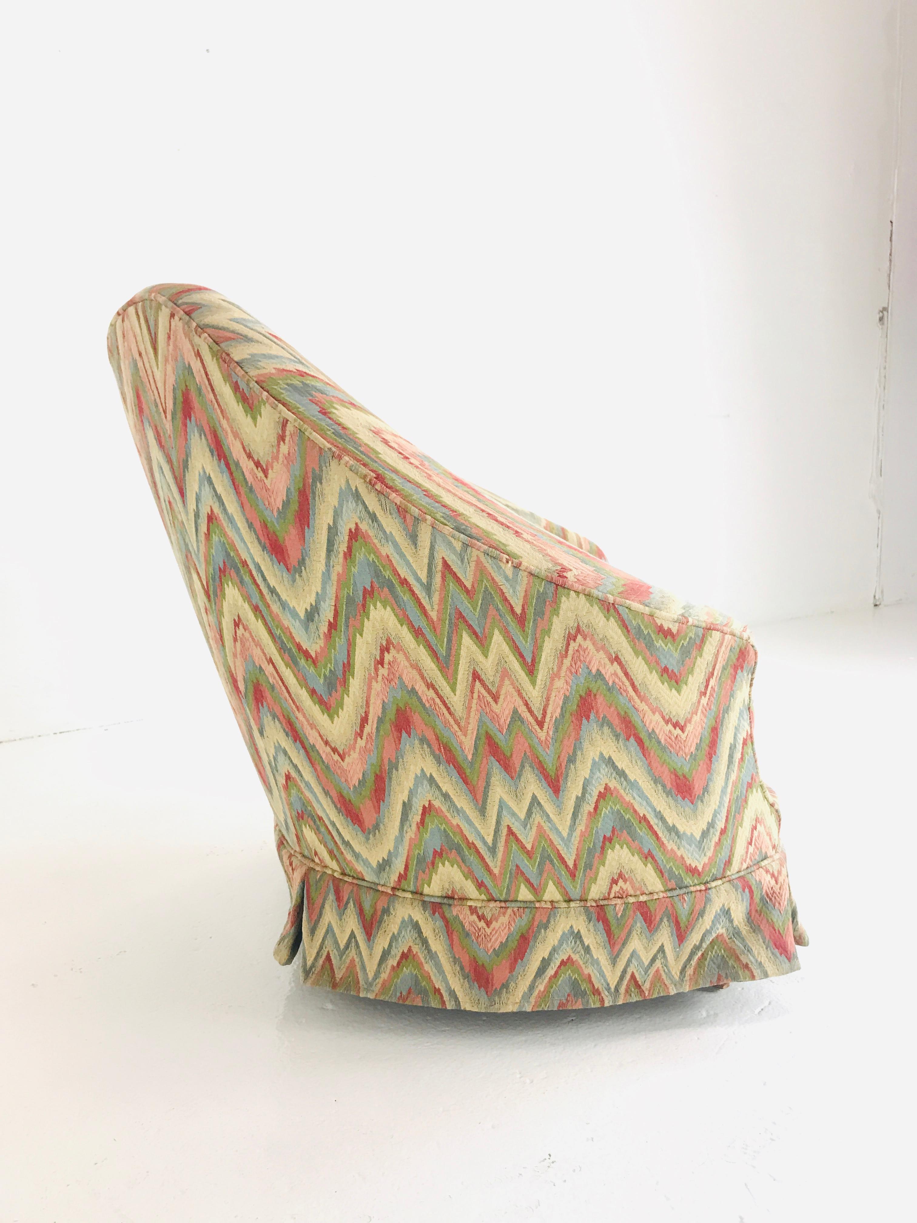 Italian Federico Munari Chair in Original Missoni Fabric