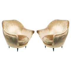 Federico Munari Italian Lounge Chairs, a Pair
