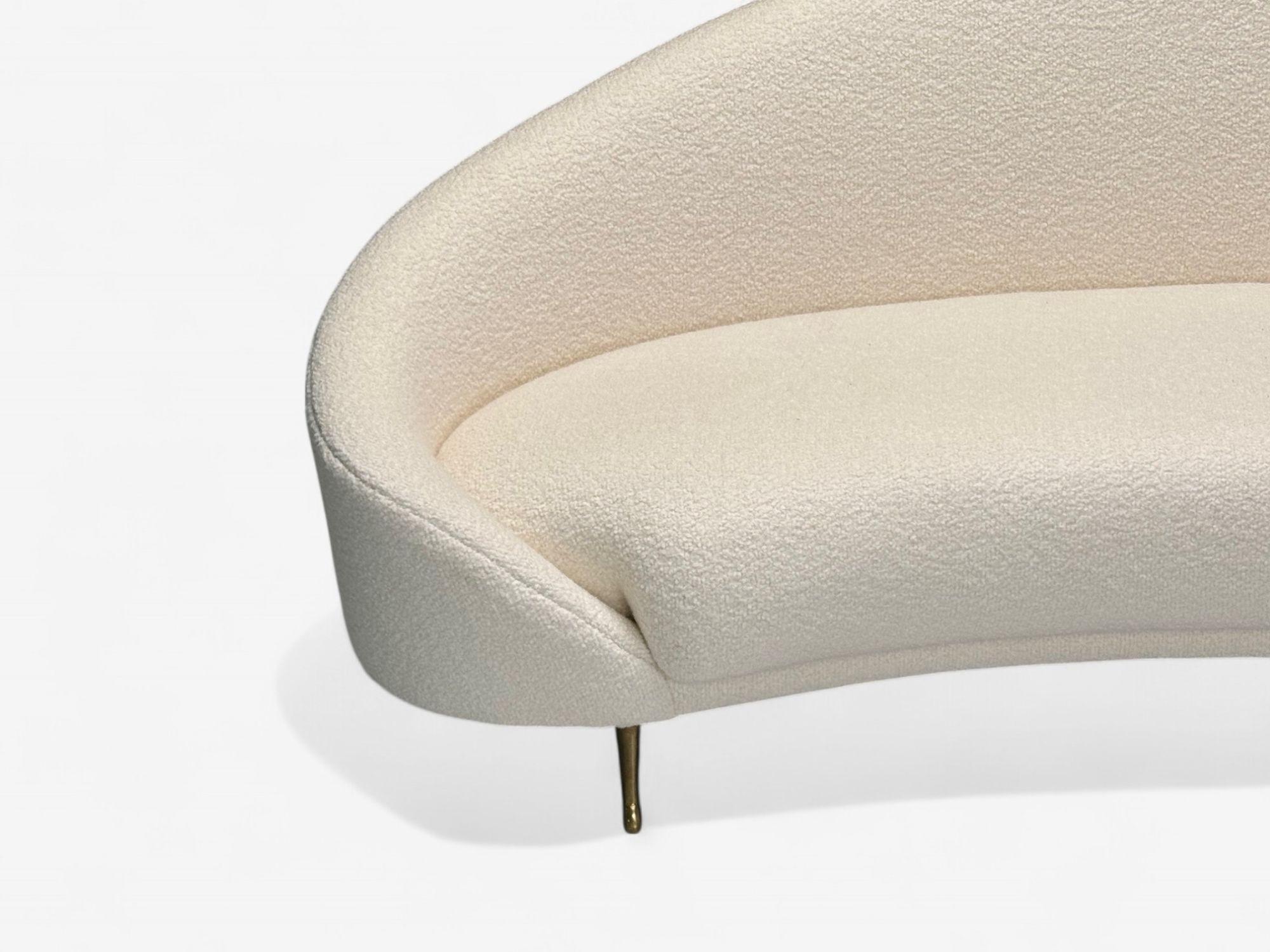 Milieu du XXe siècle Federico Munari, moderne italien, Boucle blanche, bronze, Italie, années 1950 en vente