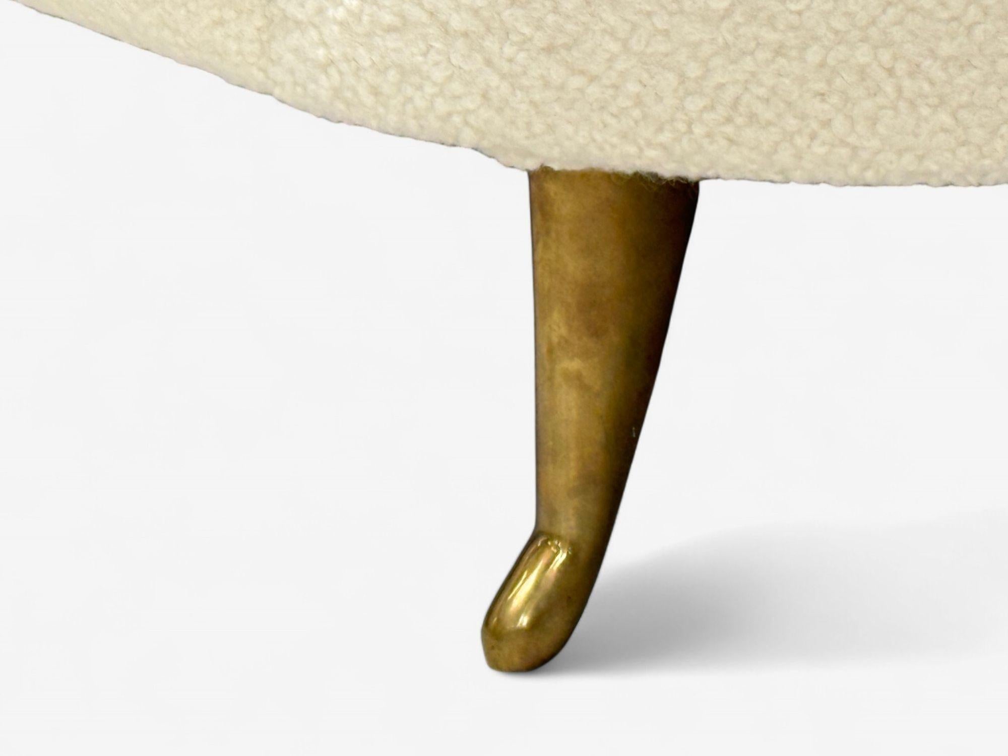 Federico Munari, moderne italien, Boucle blanche, bronze, Italie, années 1950 en vente 2