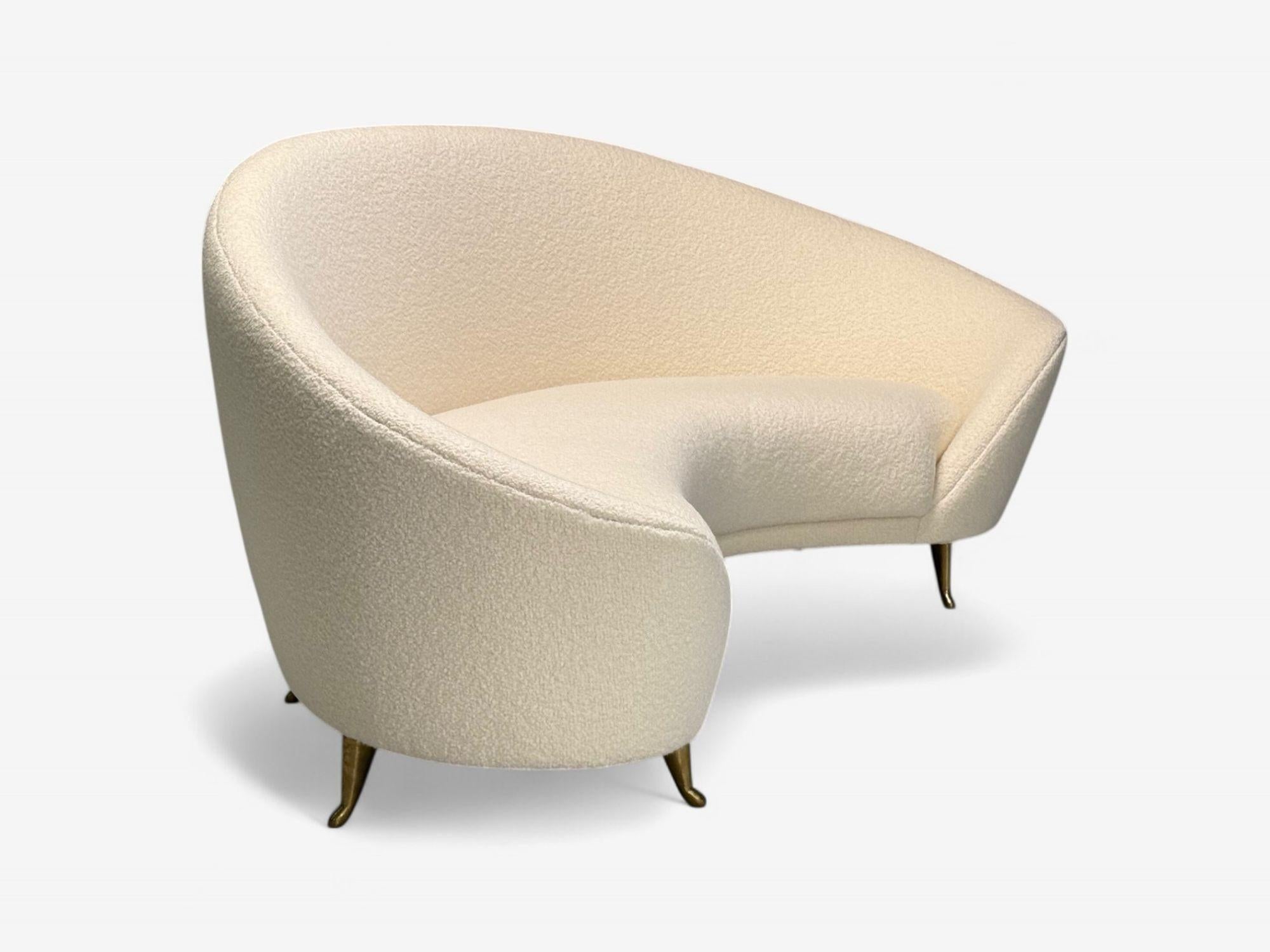 Federico Munari, moderne italien, Boucle blanche, bronze, Italie, années 1950 en vente 3