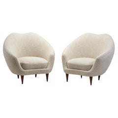Federico Munari Mid-Century Modern Lounge Chairs, Italy 1950s
