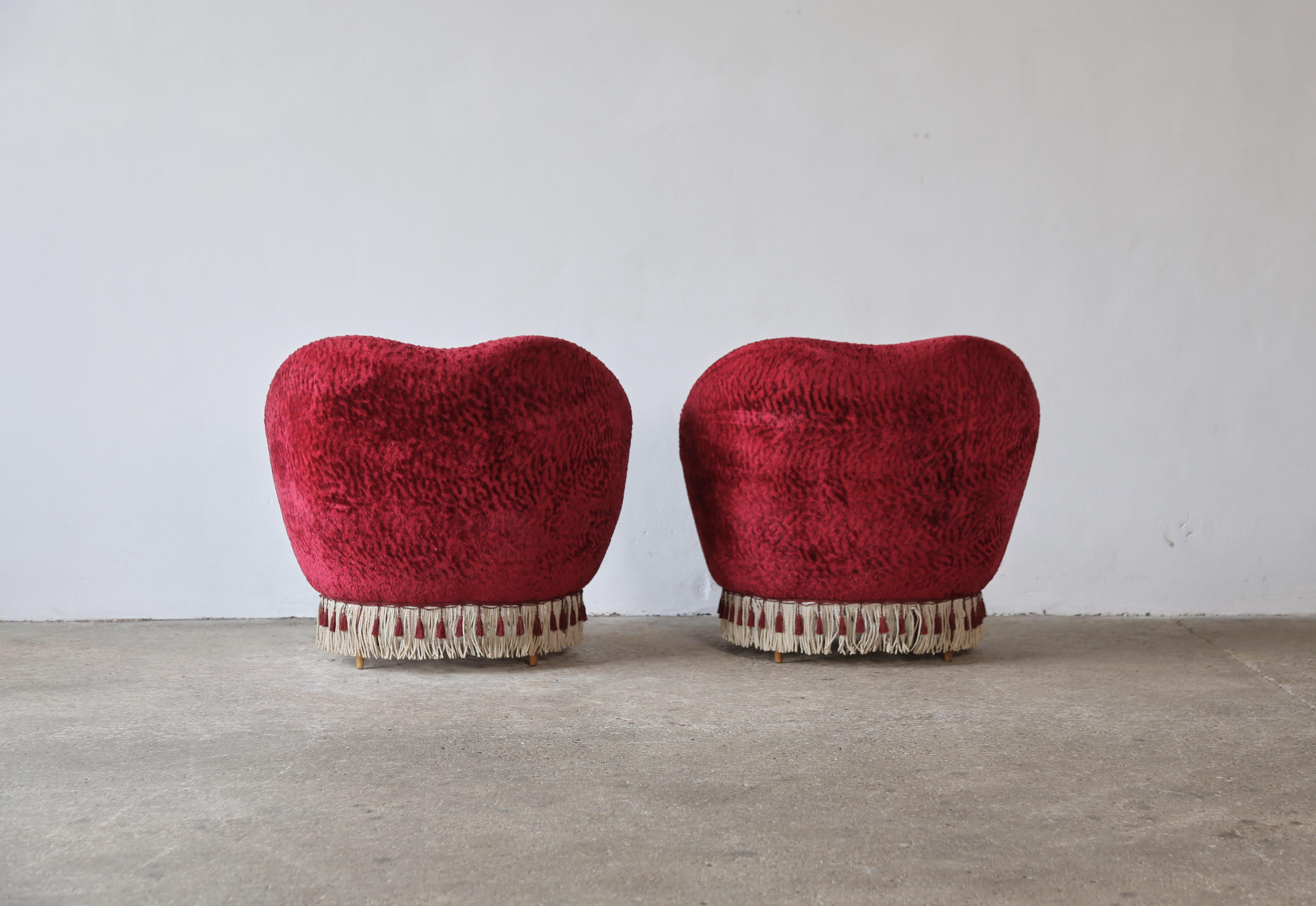Federico Munari Pair of Lounge Chairs, Italy, 1950s For Sale 4