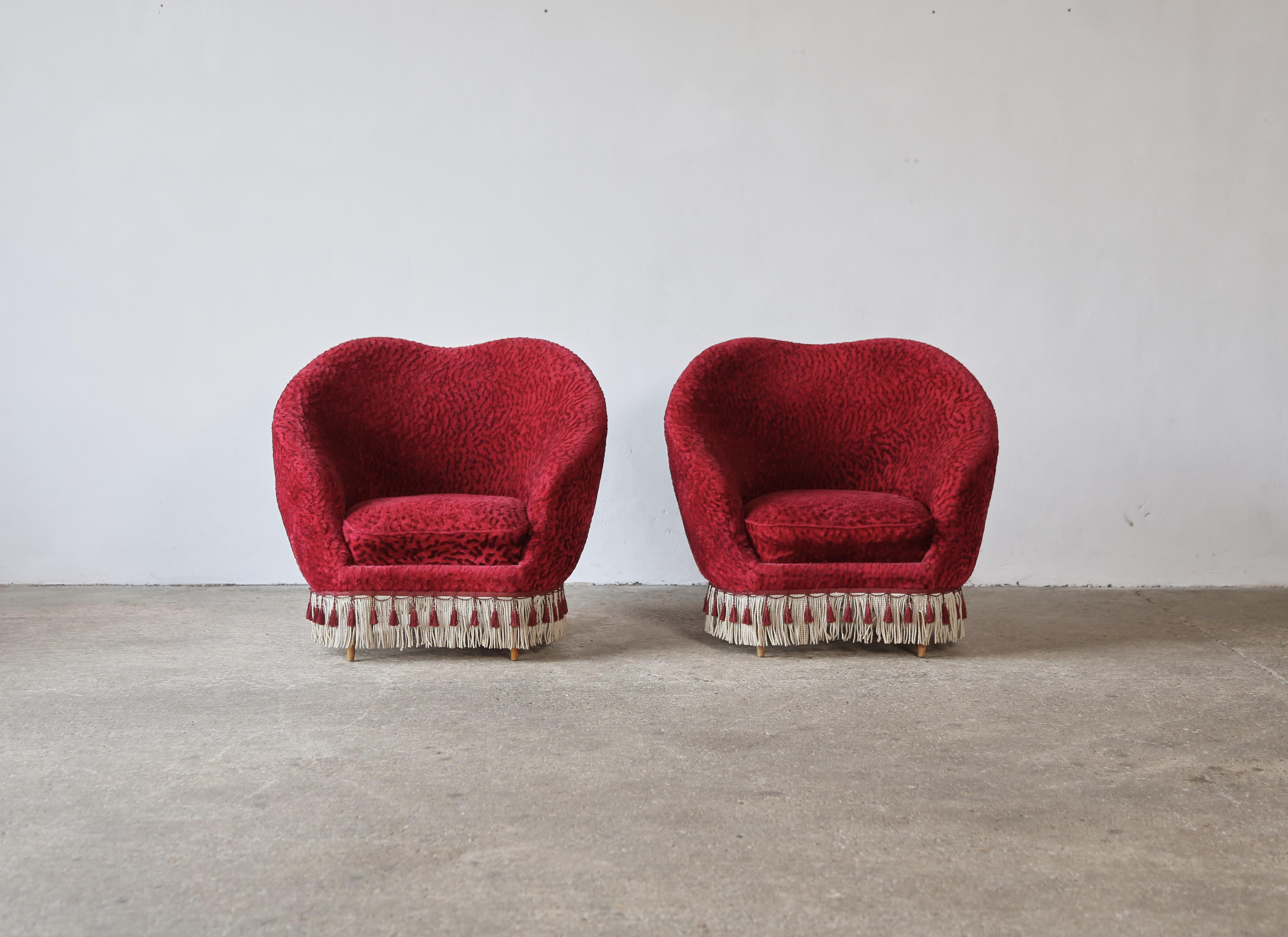 Federico Munari Pair of Lounge Chairs, Italy, 1950s In Good Condition For Sale In London, GB
