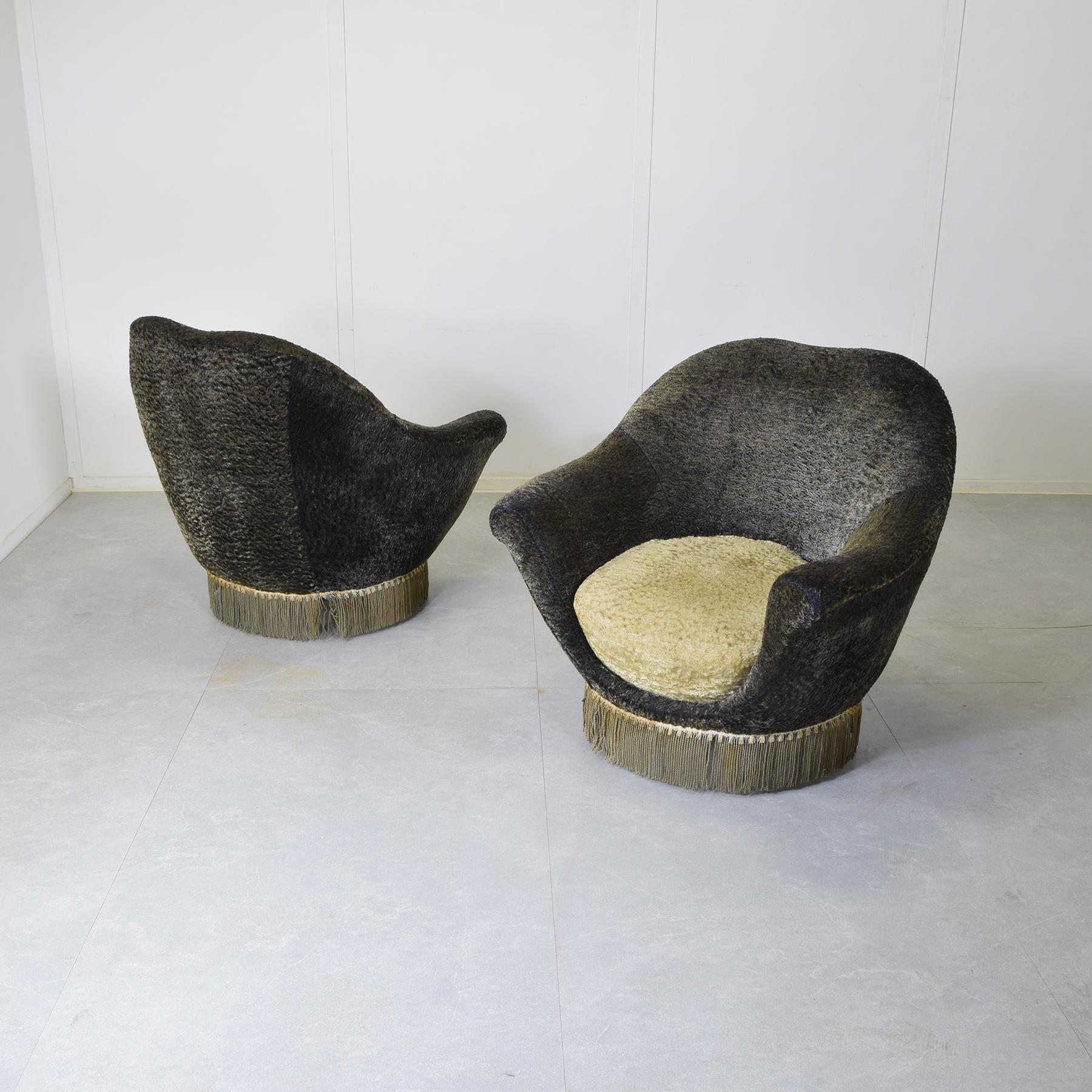 Federico Munari ensemble de deux fauteuils années 1950. Bon état - En vente à bari, IT