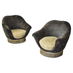 Federico Munari set of two armchairs 1950s.
