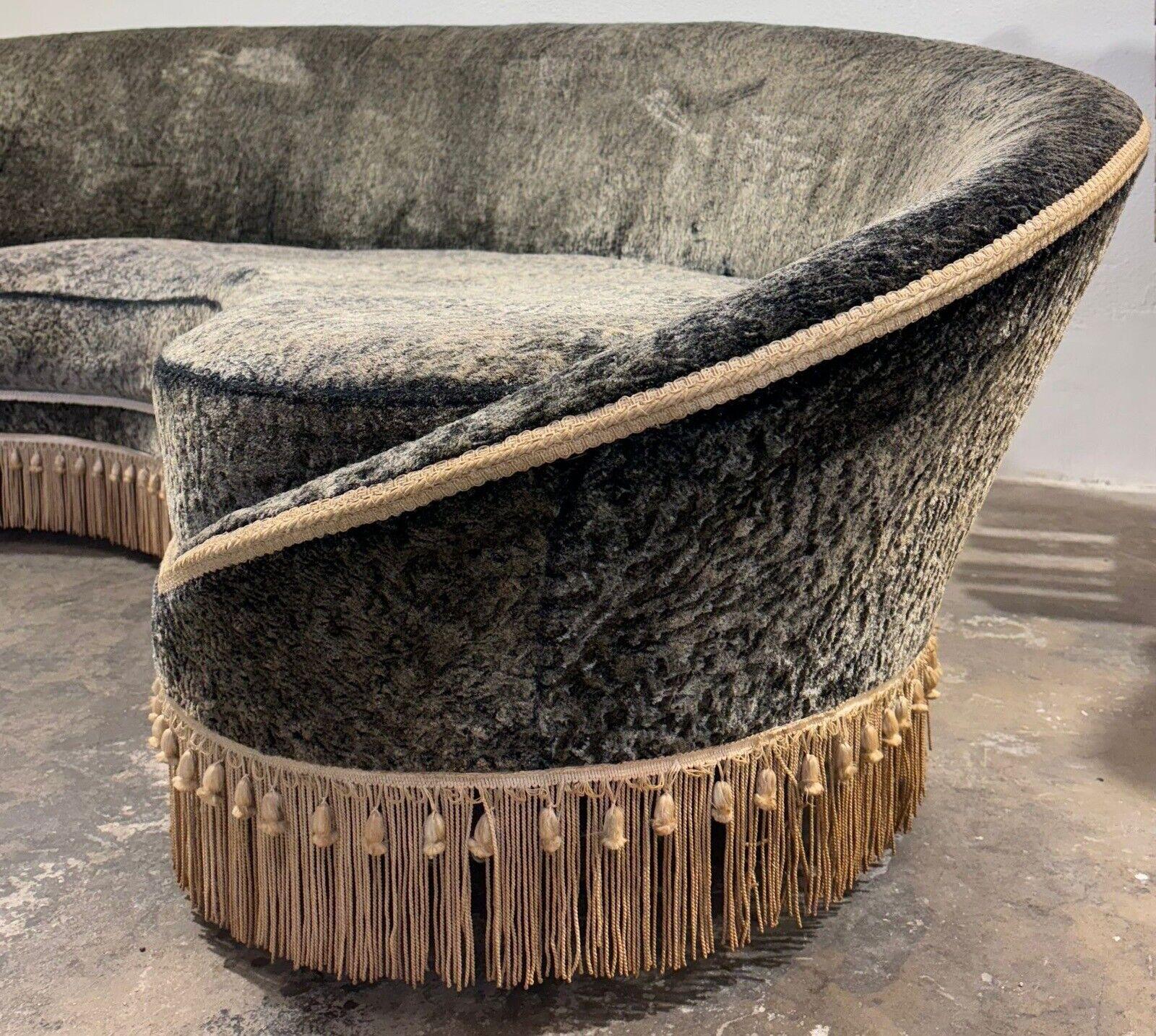 Mid-20th Century Federico Munari Virgola Curved Sofa 1950's Iconic Design