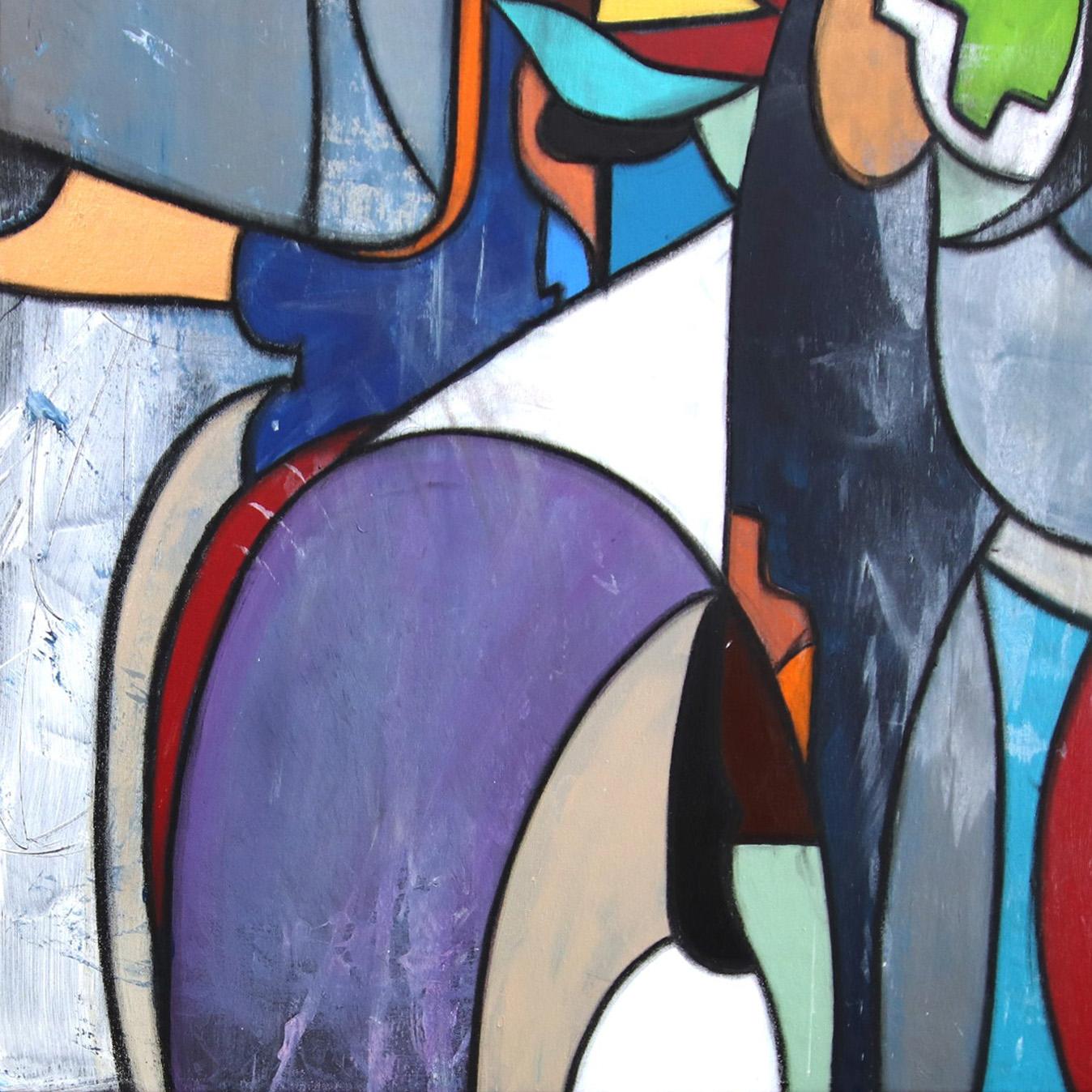Abisso  - Opera d'arte astratta originale Modern Color su tela di grandi dimensioni in vendita 4