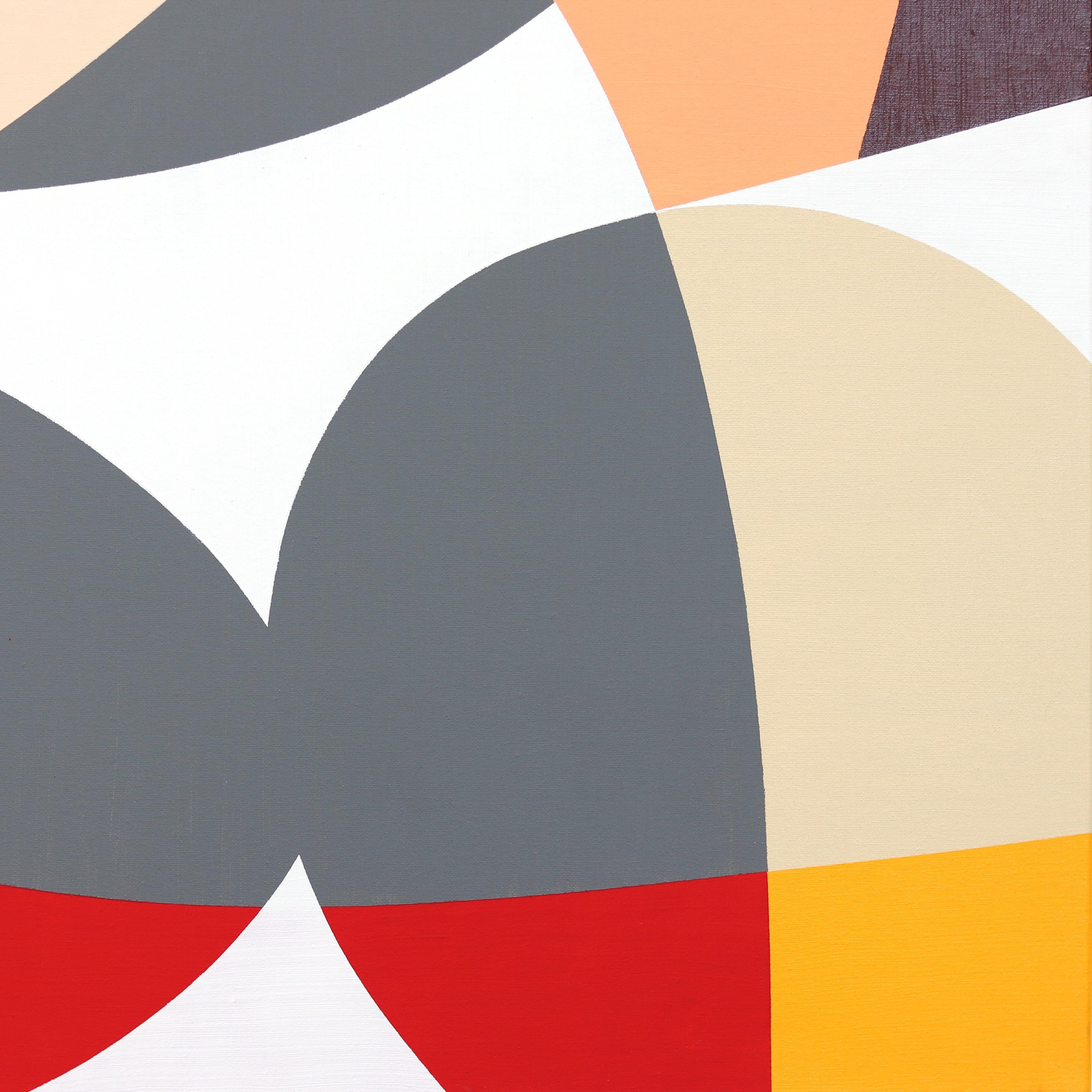 Agrumi - Original Abstract Vibrant Colorful Geometric Shape Painting on Canvas For Sale 2