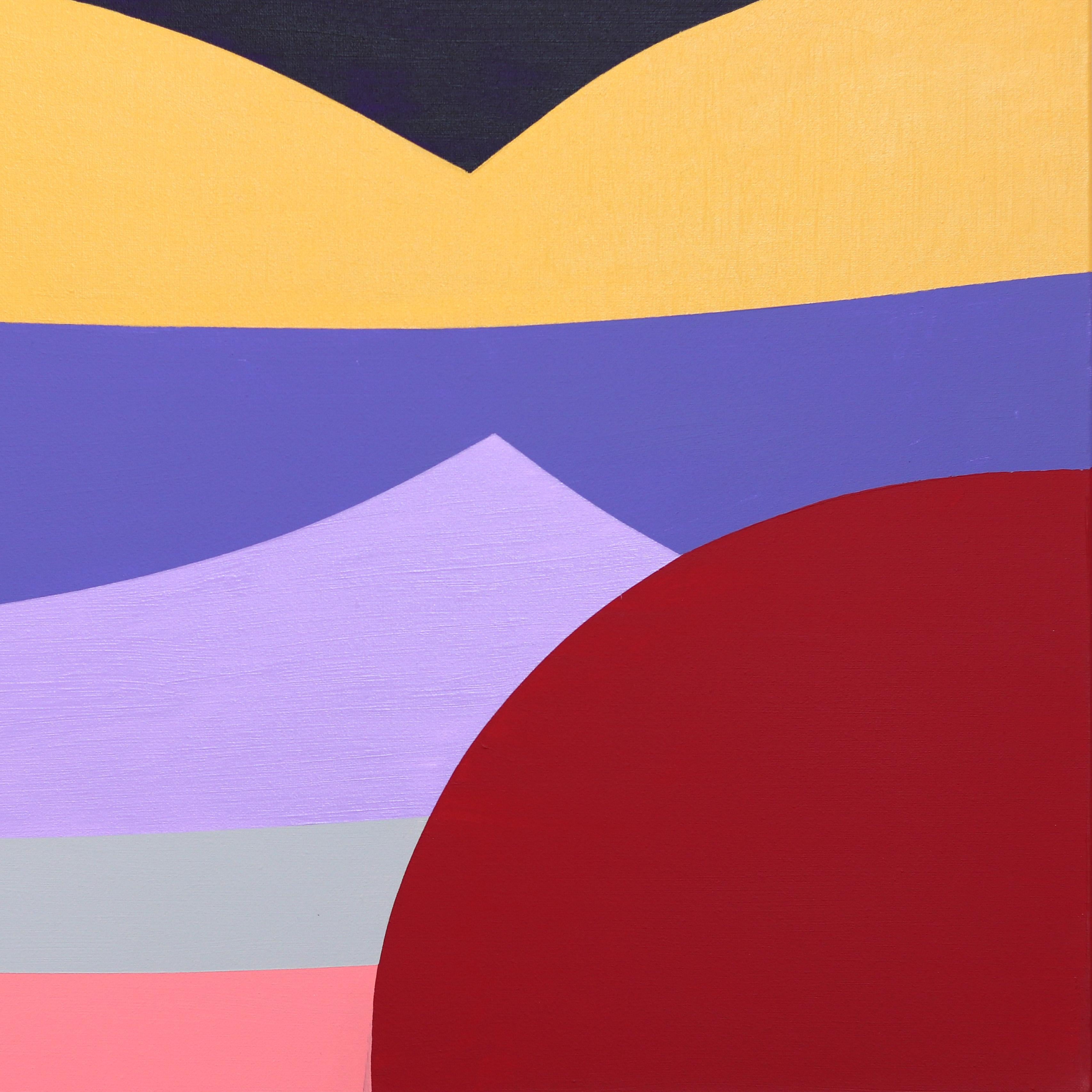 Ares - Original Abstract Vibrant Colorful Geometric Shape Painting on Canvas For Sale 2