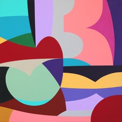 Ares - Original Abstract Vibrant Colorful Geometric Shape Painting on Canvas