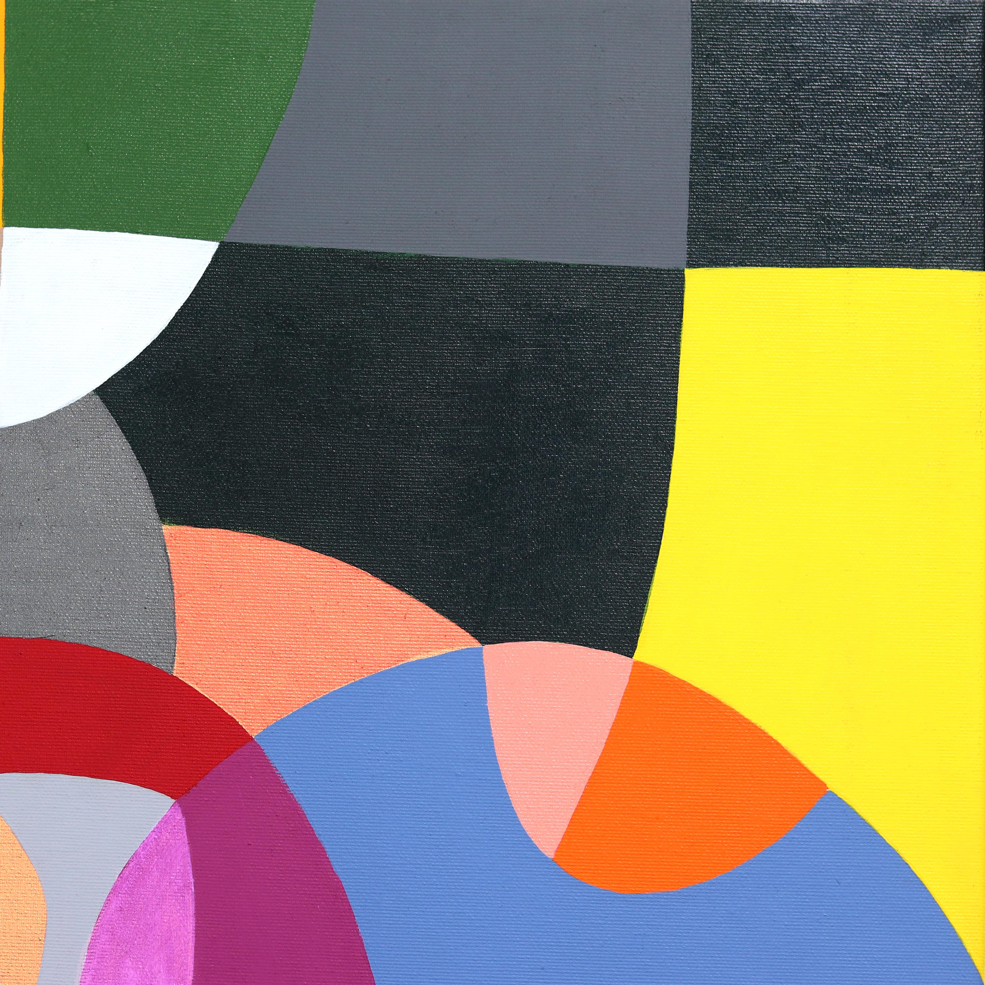Armocromia - Original Abstract Colorful Geometric Acrylic Painting on Canvas For Sale 4