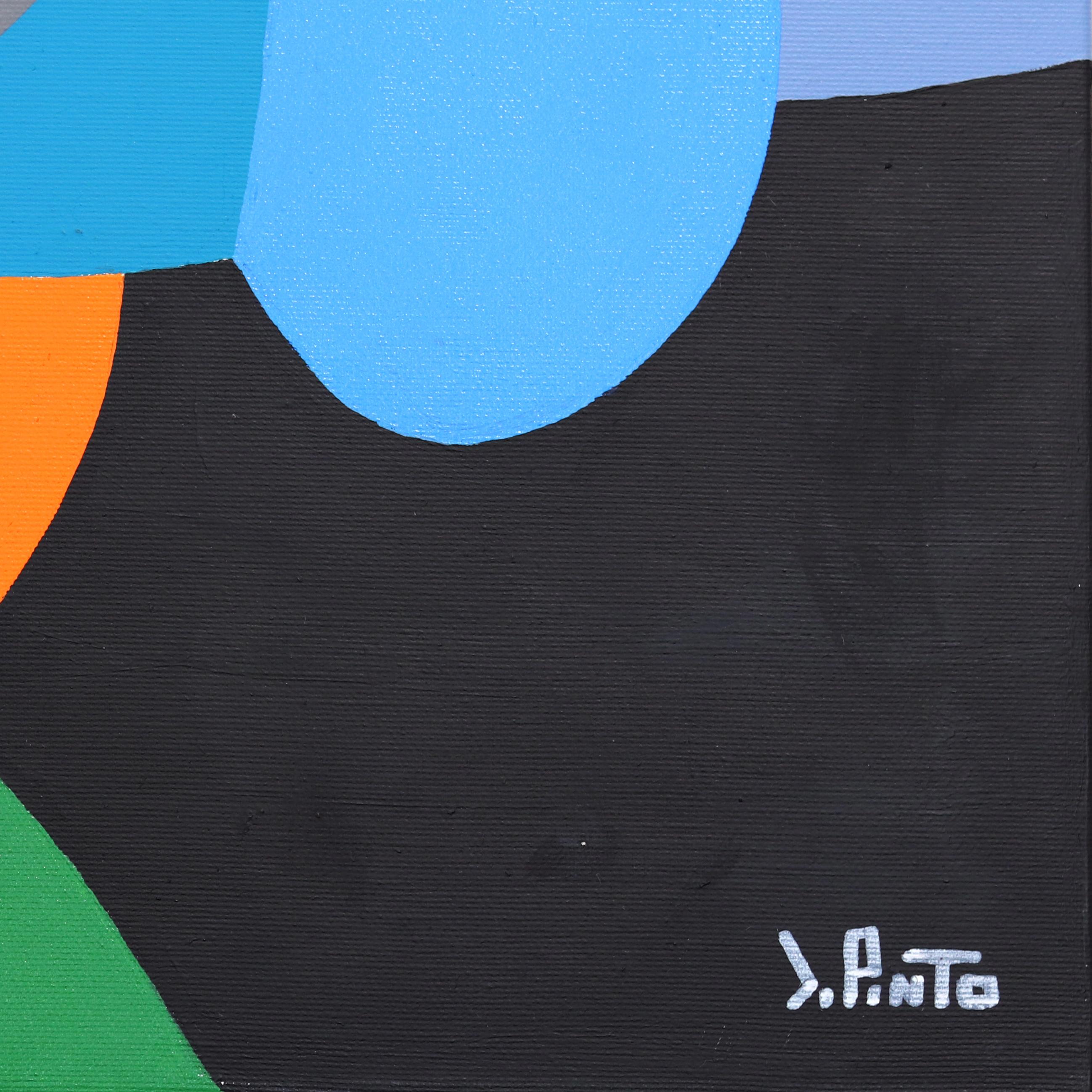 Armocromia - Original Abstract Colorful Geometric Acrylic Painting on Canvas For Sale 5