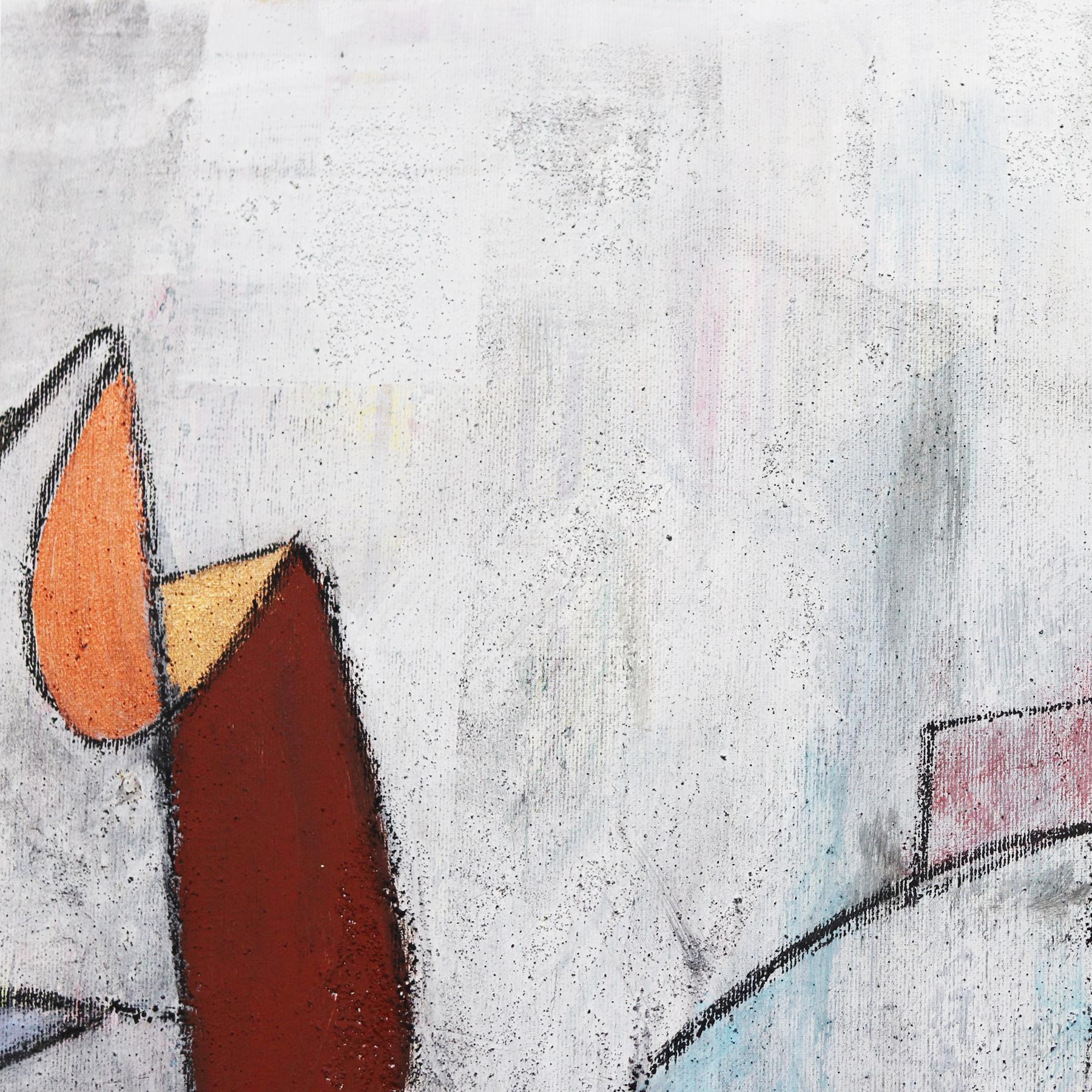 December's Horses –  Abstraktes kubistisches Kunstwerk auf Leinwand im Angebot 3