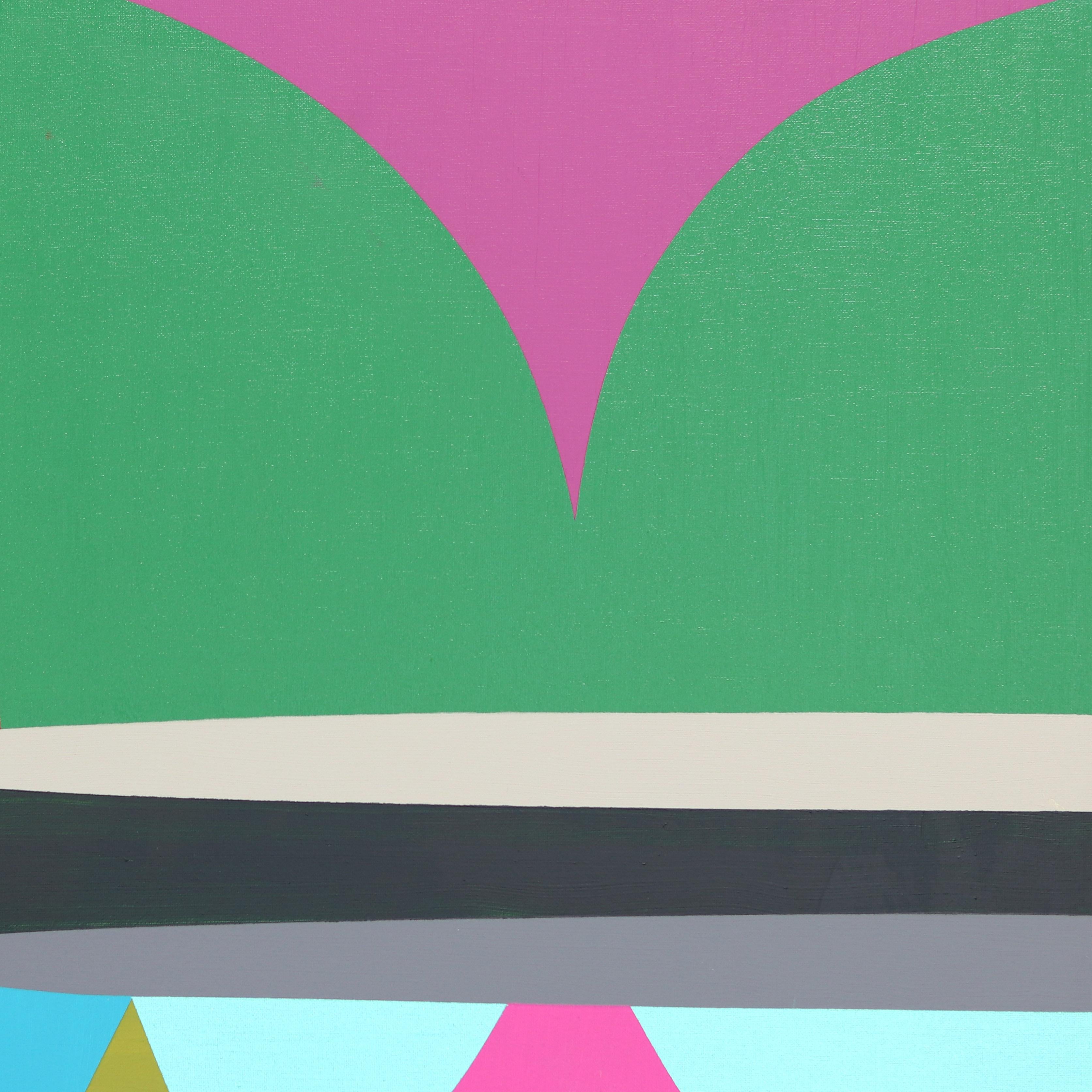 Equilibrio - Original Abstract Colorful Geometric Acrylic Painting on Canvas For Sale 2