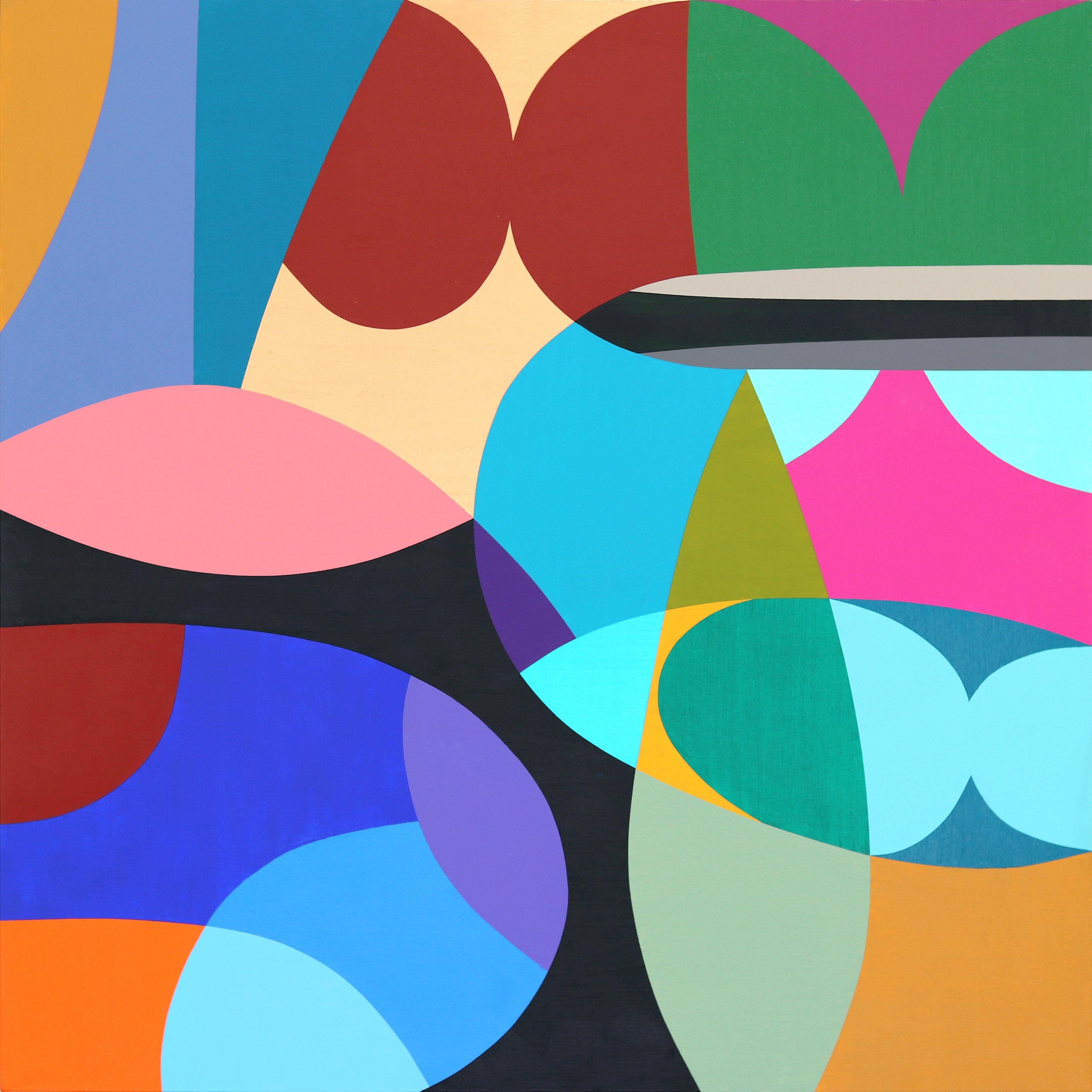 Federico Pinto Schmid Abstract Painting - Equilibrio - Original Abstract Colorful Geometric Acrylic Painting on Canvas