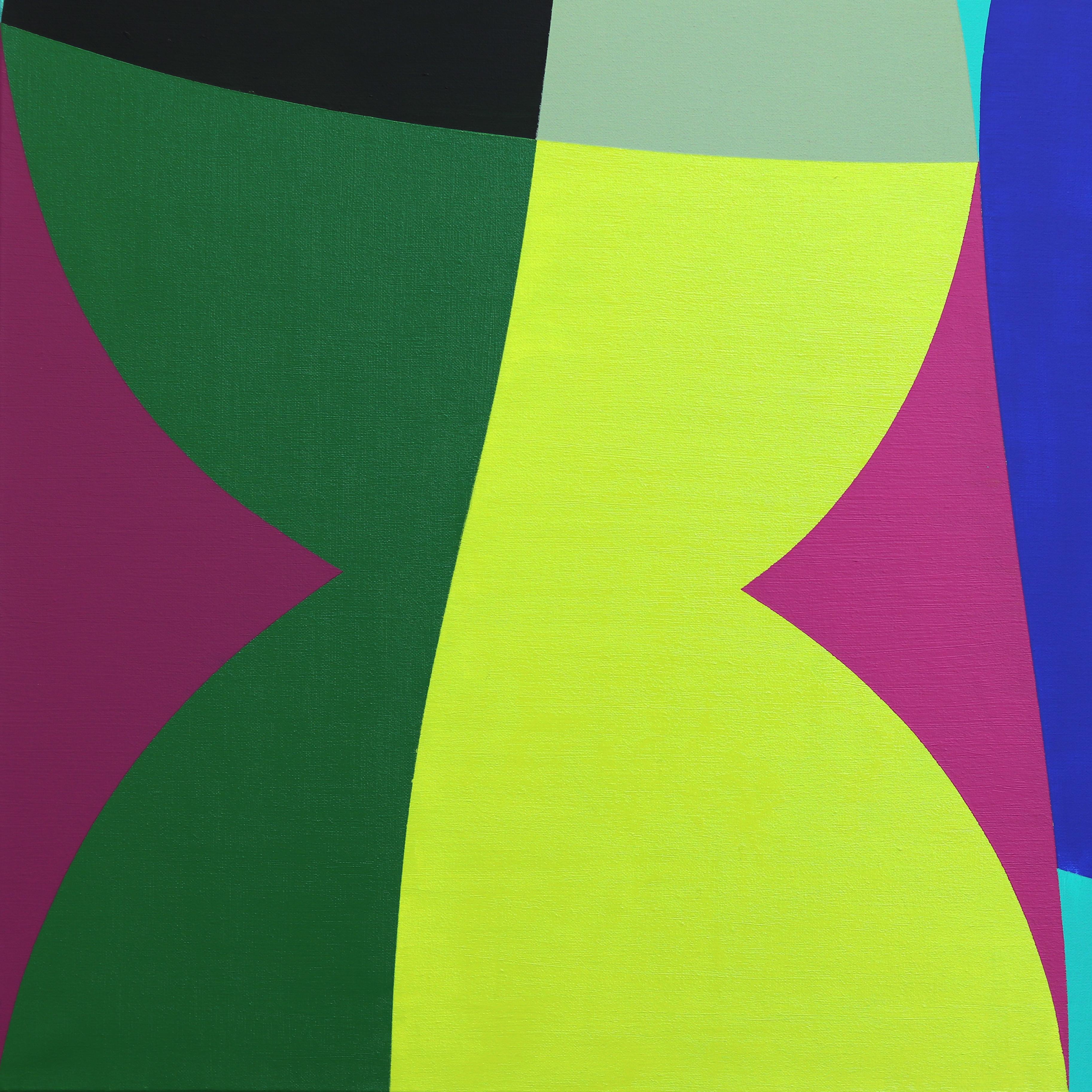 Designs, shapes, and colors find a balance between a polite instinct and a domesticated confusion within the cubist-inspired artworks by Tuscan artist Federico Pinto Schmid. Partially restraining the seemingly boundless color are bold shapes, Pinto