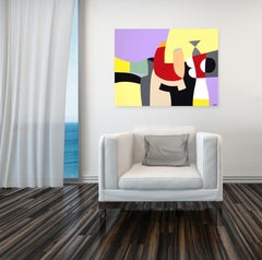 Intesa 1 - Original Abstract Vibrant Colorful Geometric Artwork on Canvas