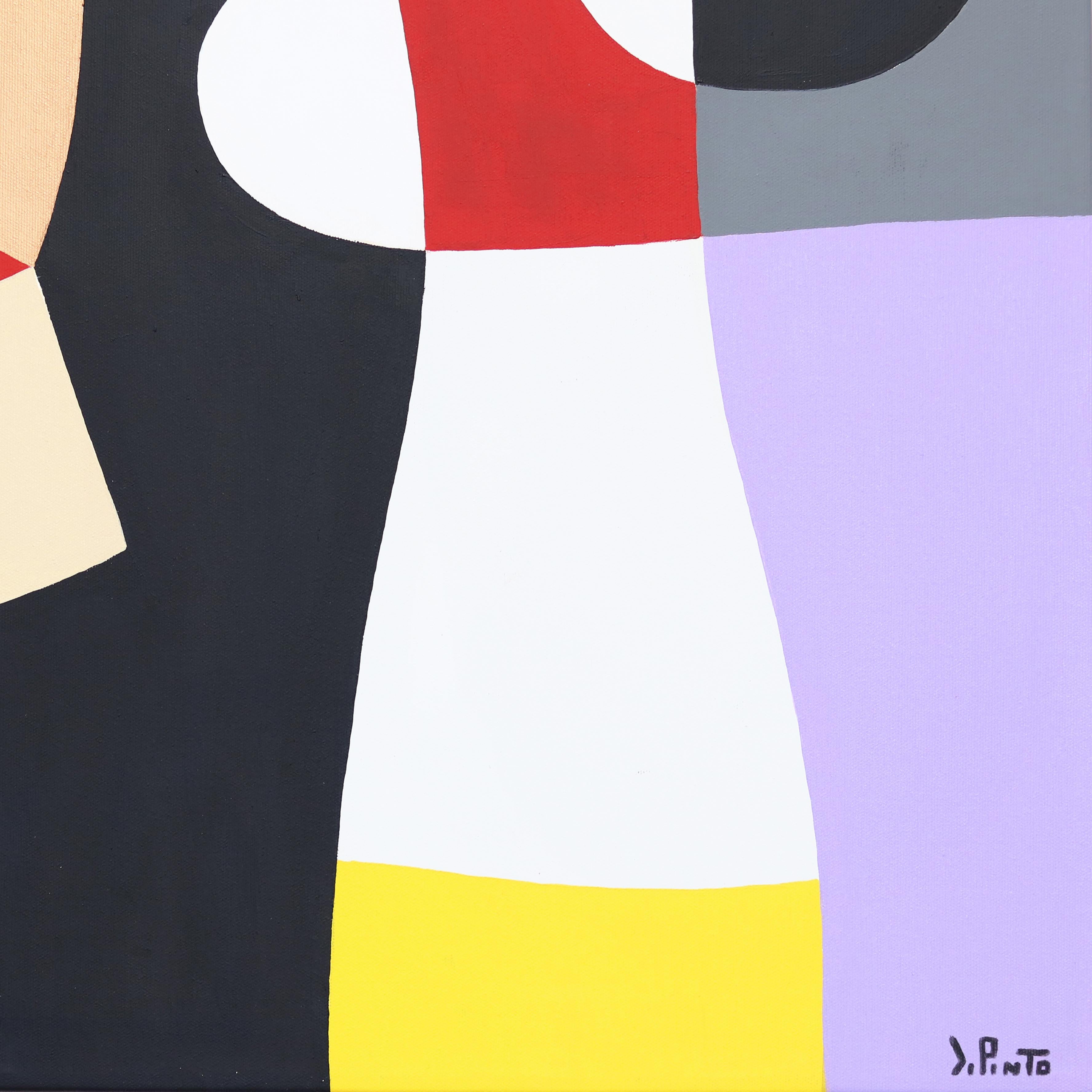 Intesa 1 - Original Abstraktes, lebhaftes, farbenfrohes, geometrisches Kunstwerk auf Leinwand 5