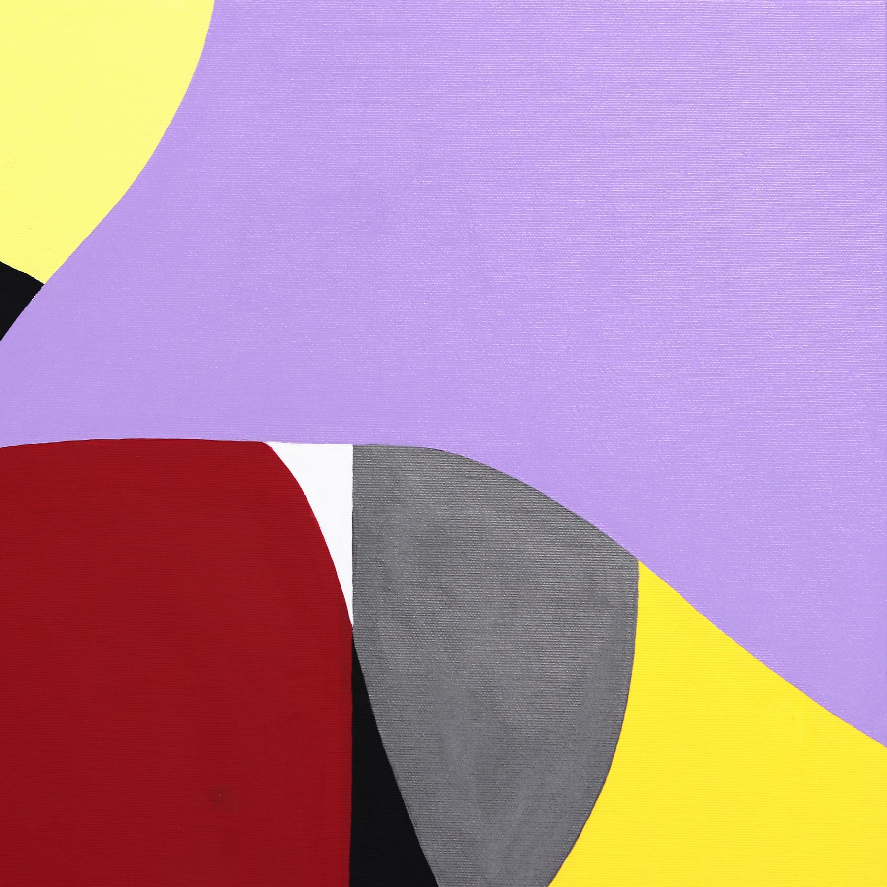 Intesa 2 - Original Abstract Vibrant Colorful Geometric Artwork on Canvas For Sale 4