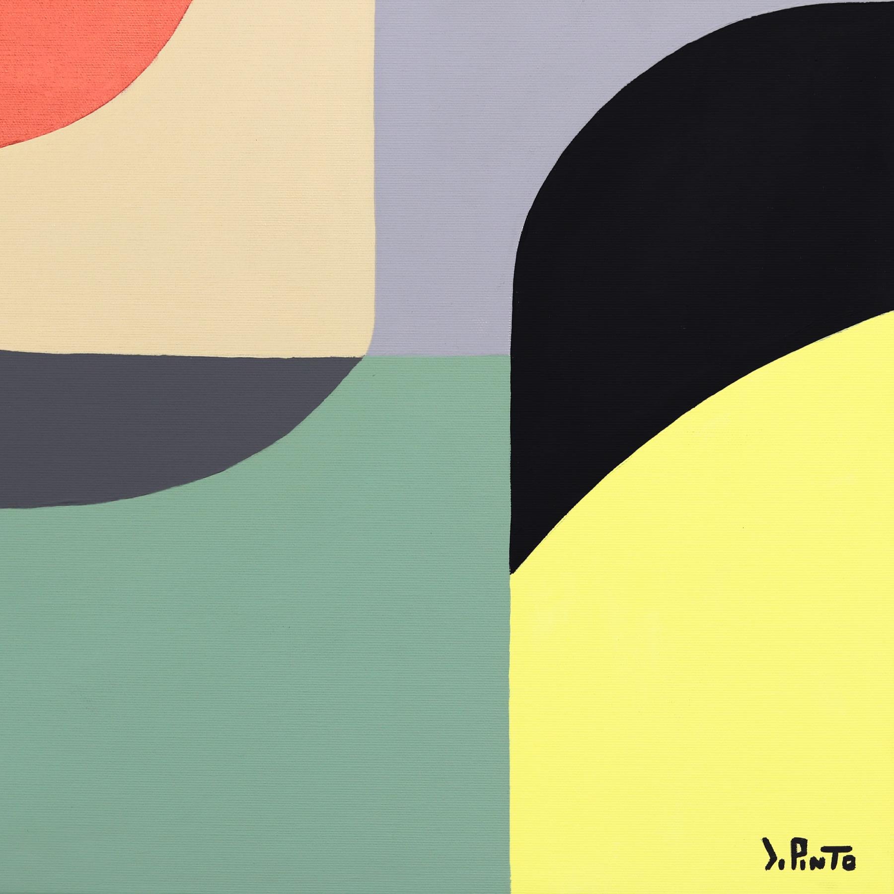 Intesa 2 - Original Abstract Vibrant Colorful Geometric Artwork on Canvas For Sale 7