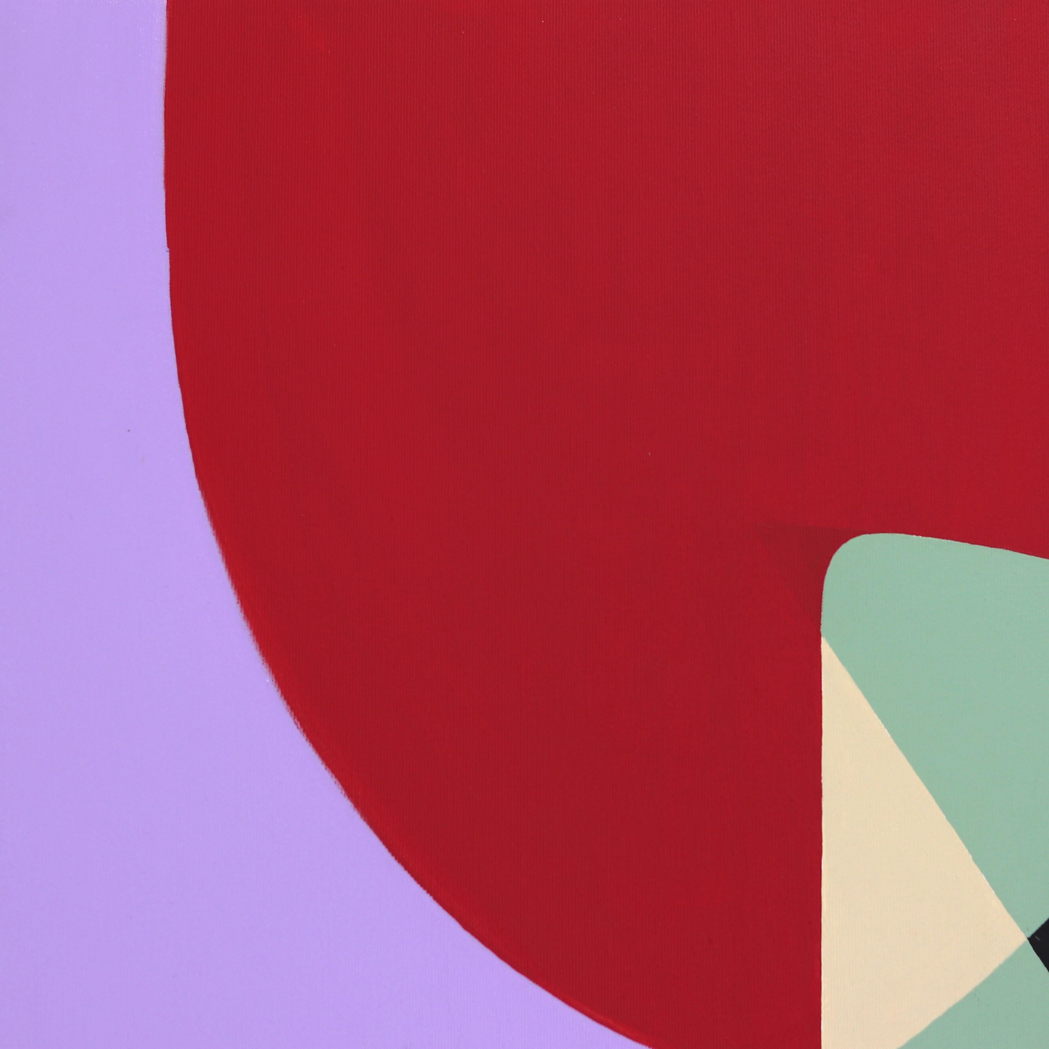 Intesa 3 - Original Abstract Bold Colorful Geometric Acrylic Painting on Canvas For Sale 2
