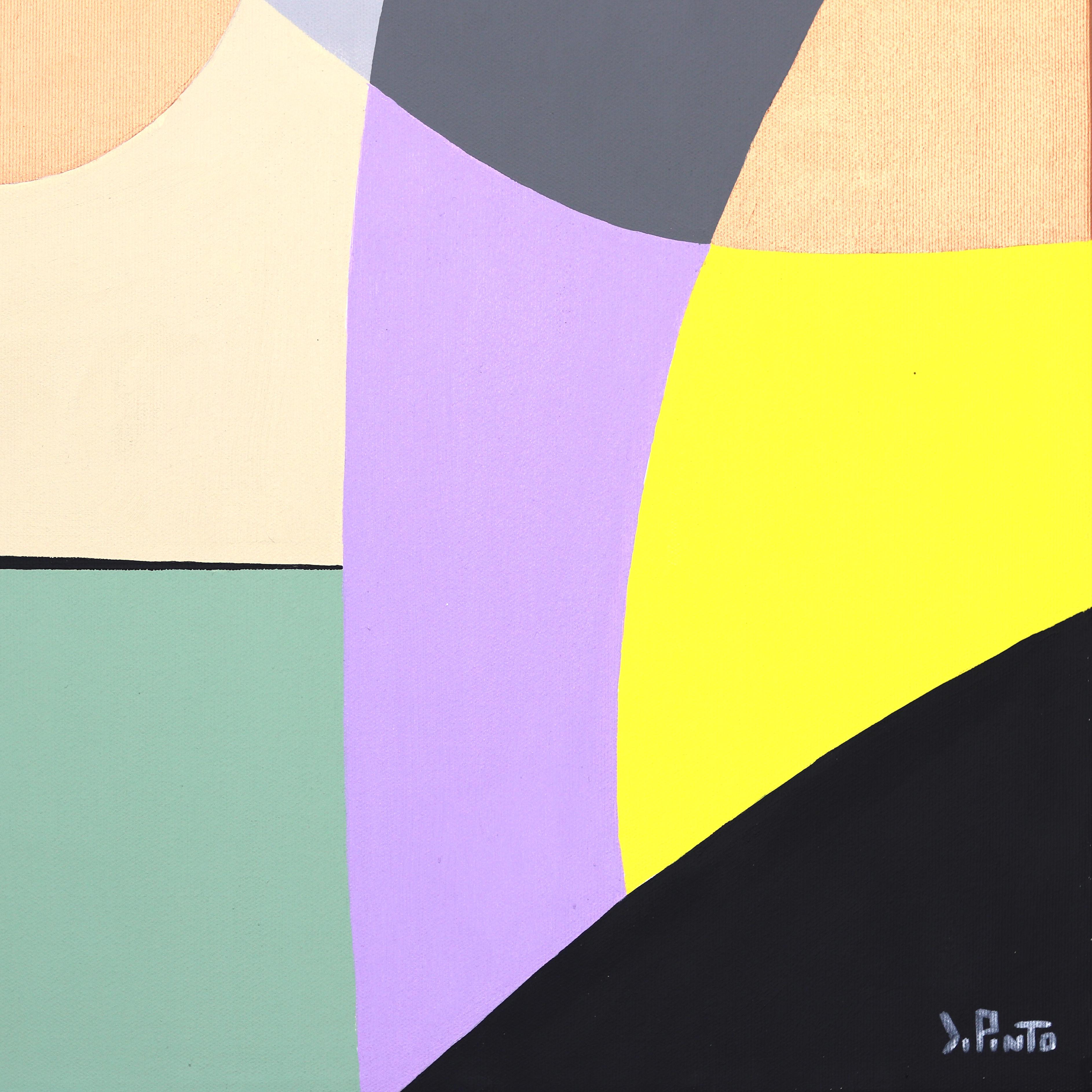 Intesa 3 - Original Abstract Bold Colorful Geometric Acrylic Painting on Canvas For Sale 5