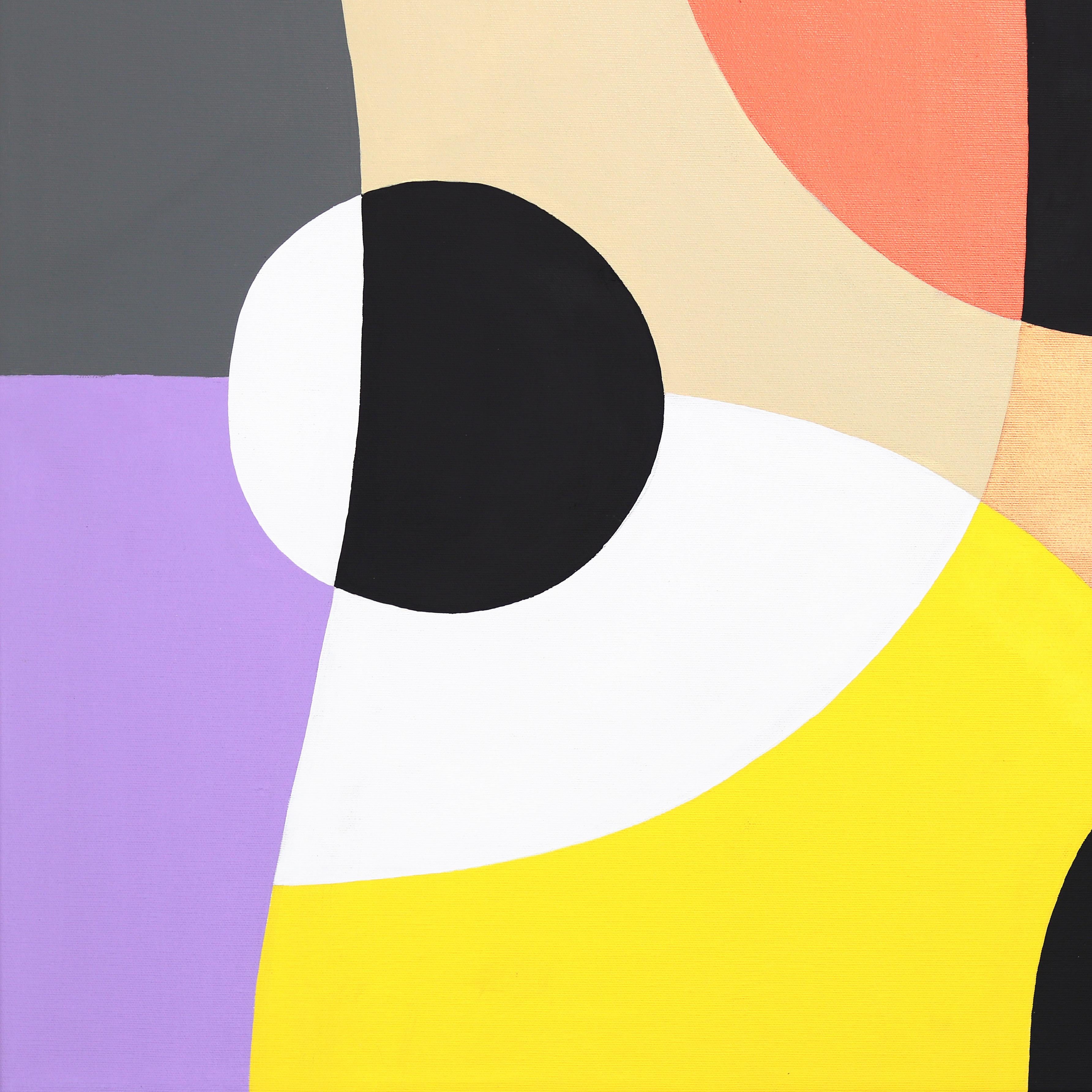 Intesa 4 - Original Abstraktes, lebhaftes, farbenfrohes, geometrisches Kunstwerk auf Leinwand (Zeitgenössisch), Painting, von Federico Pinto Schmid