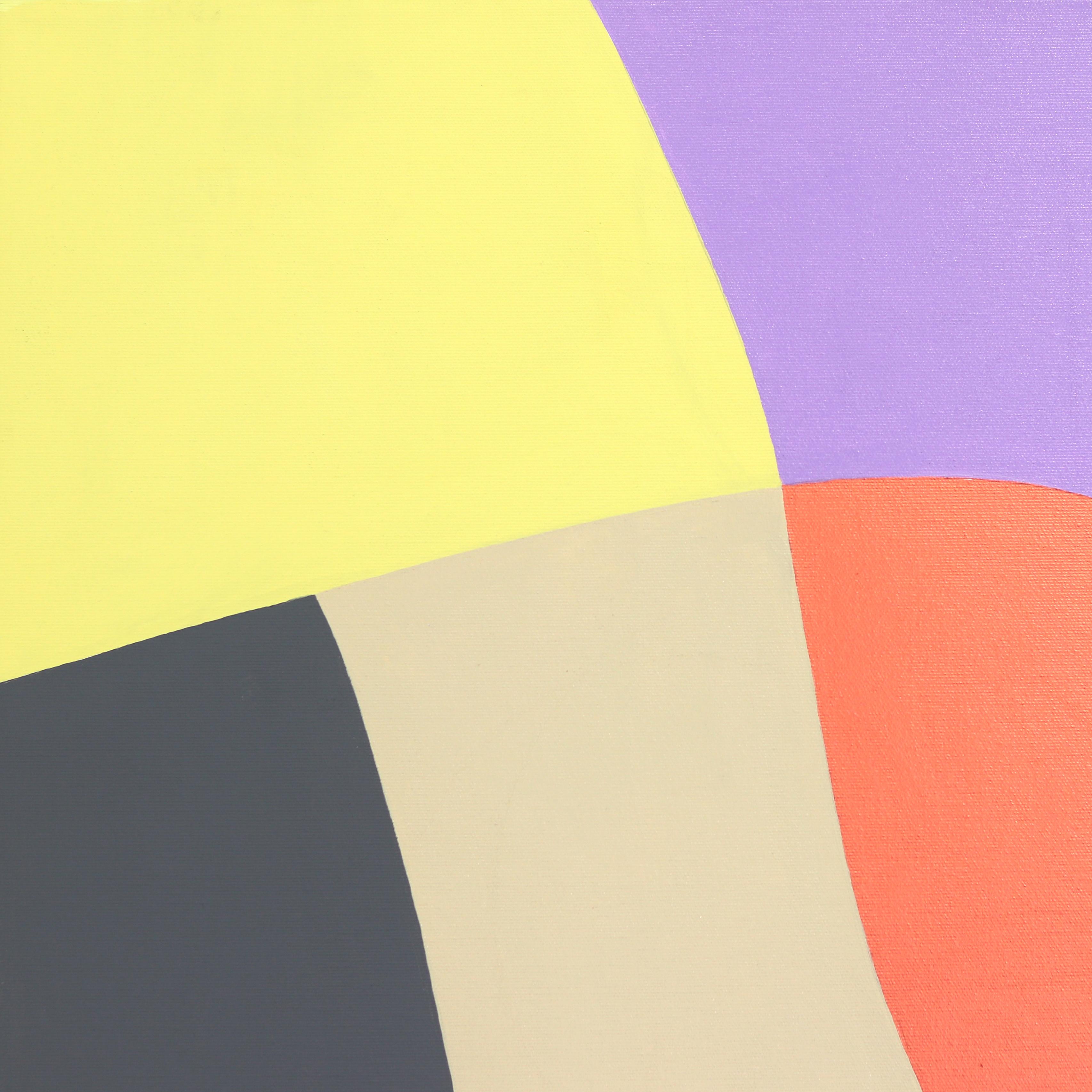 Intesa 4 - Original Abstraktes, lebhaftes, farbenfrohes, geometrisches Kunstwerk auf Leinwand im Angebot 3