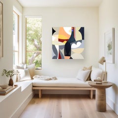 Inverno - Original Abstract Muted Colors Geometric Acrylic Painting on Canvas