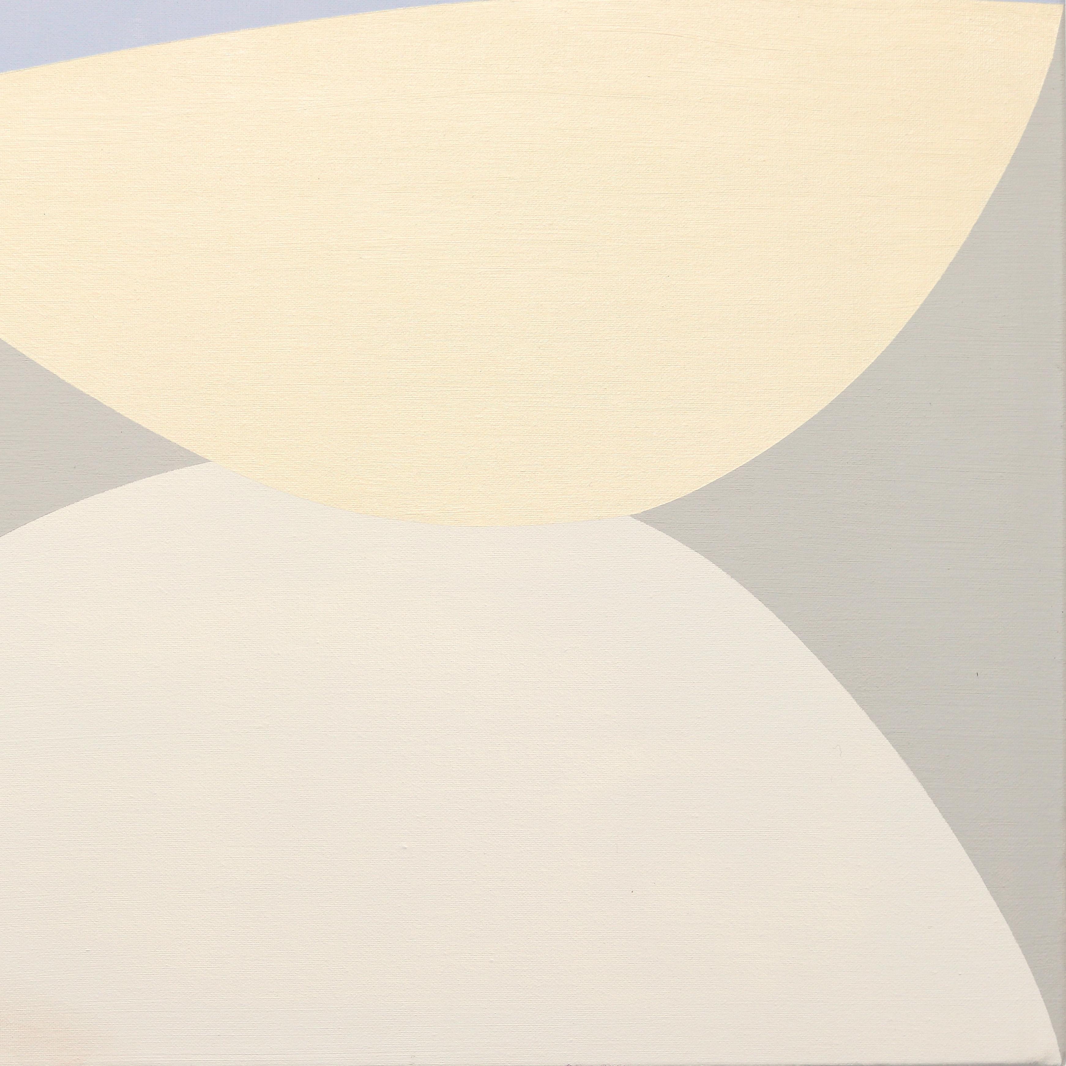 Inverno - Original Abstract Muted Colors Geometric Acrylic Painting on Canvas For Sale 2