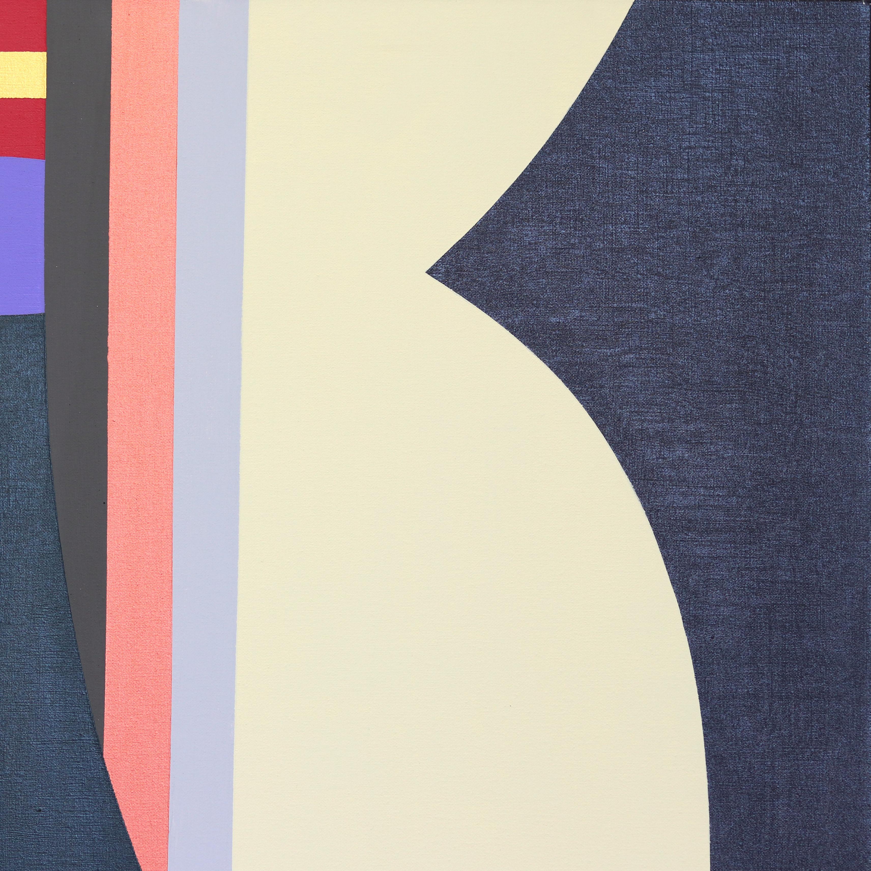 Inverno - Original Abstract Muted Colors Geometric Acrylic Painting on Canvas For Sale 4