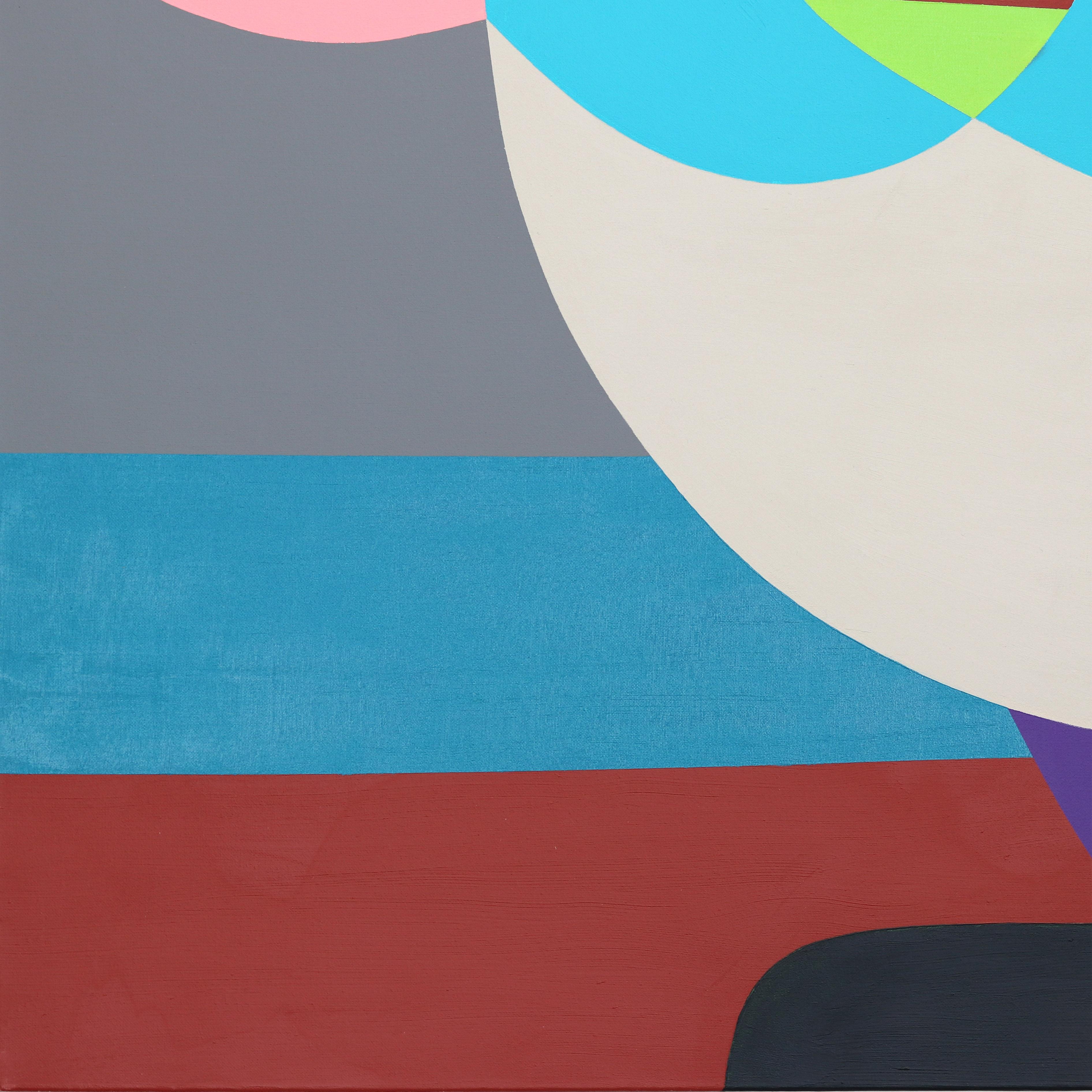 Libra - Original Abstract Colorful Geometric Shapes Acrylic Painting on Canvas For Sale 4