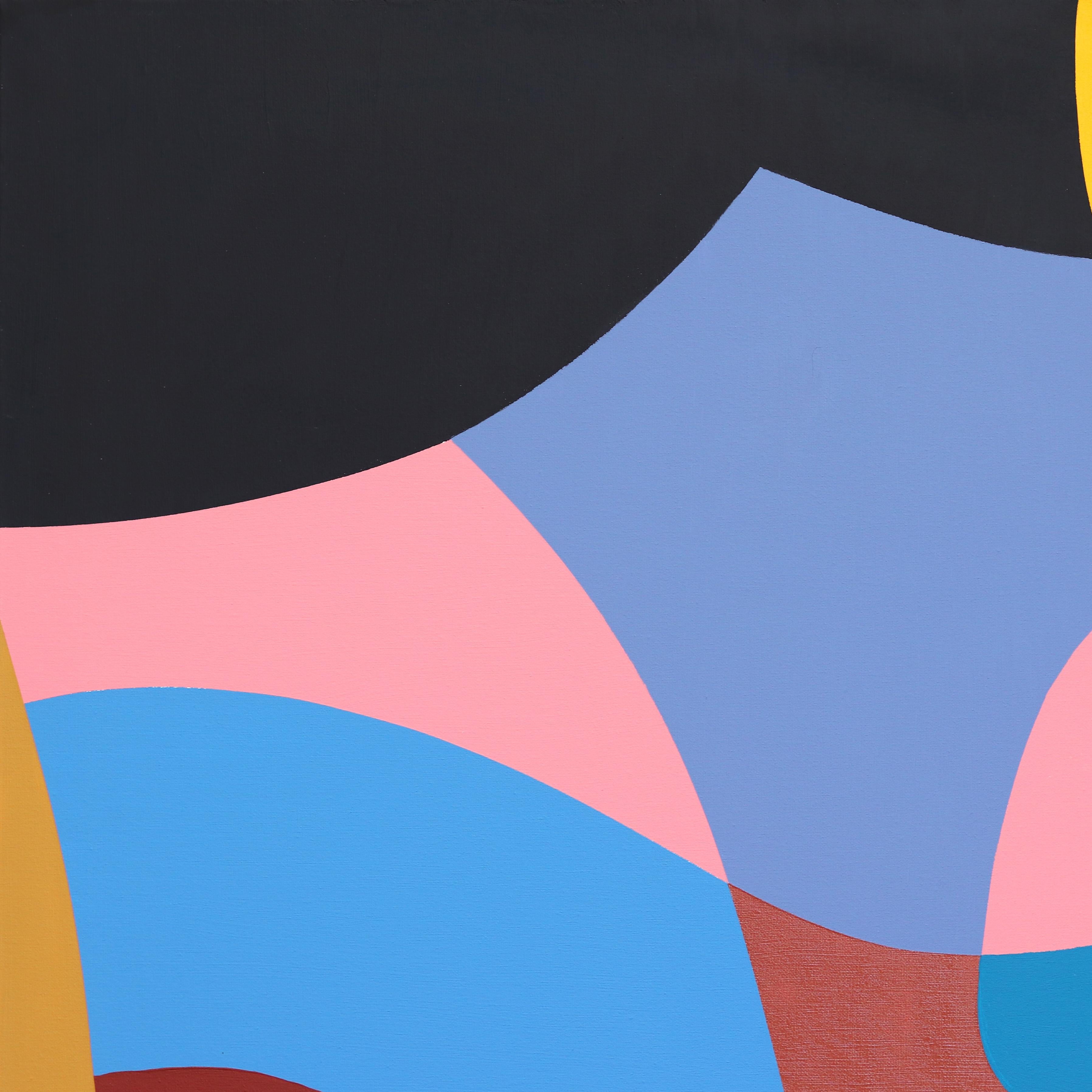 Designs, shapes, and colors find a balance between a polite instinct and a domesticated confusion within the cubist-inspired artworks by Tuscan artist Federico Pinto Schmid. Partially restraining the seemingly boundless color are bold shapes, Pinto