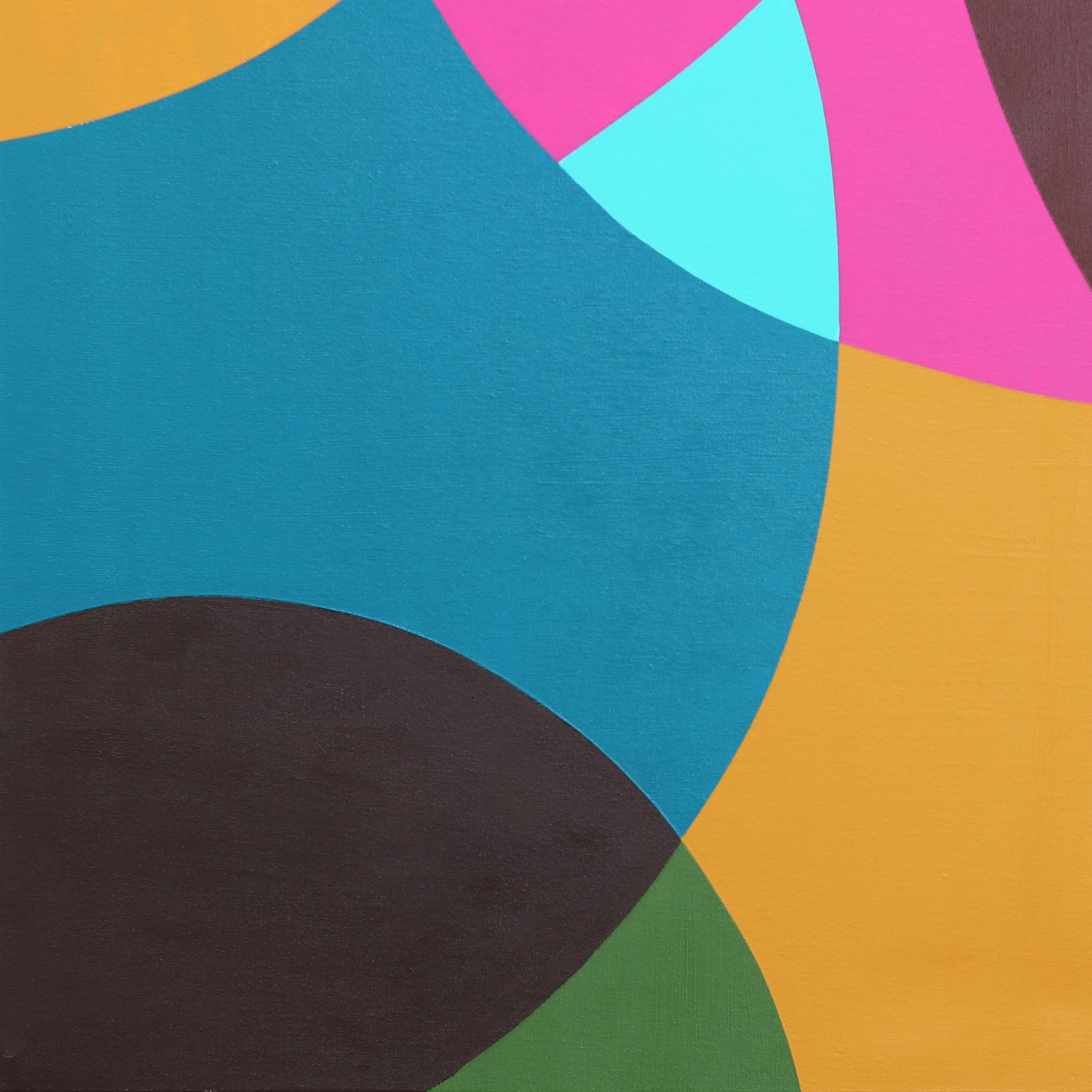 Tree of Life  - Original Abstract Vibrant Colorful Geometric Shape Painting For Sale 2