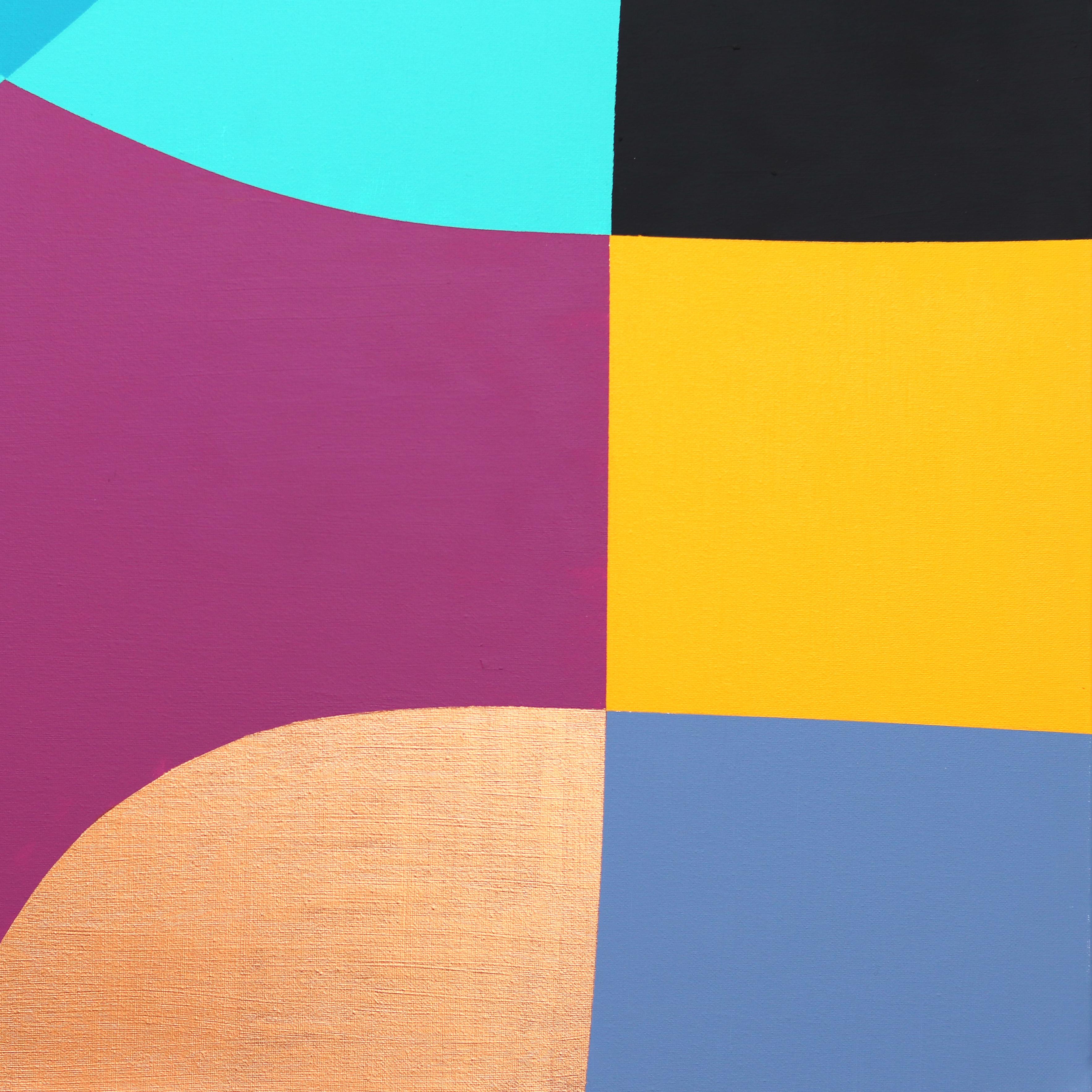 Tree of Life  - Original Abstract Vibrant Colorful Geometric Shape Painting For Sale 4