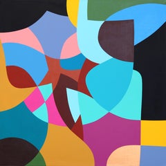 Tree of Life  - Original Abstract Vibrant Colorful Geometric Shape Painting