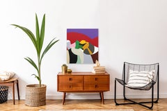 Vulcano - Colorful Contemporary Artwork on Canvas - Original Painting