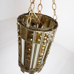 Feders Amber Hand Blown Glass Chandelier