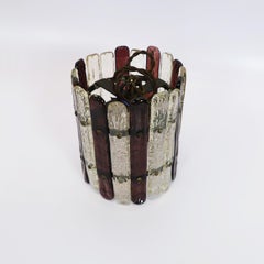 Feders Kronleuchter aus mundgeblasenem Glas