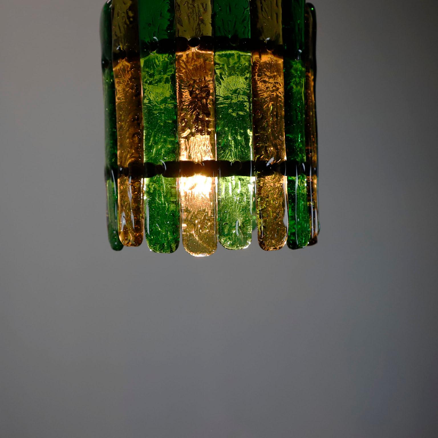 Mexicain Lustre Feder en verre soufflé à la main en vente