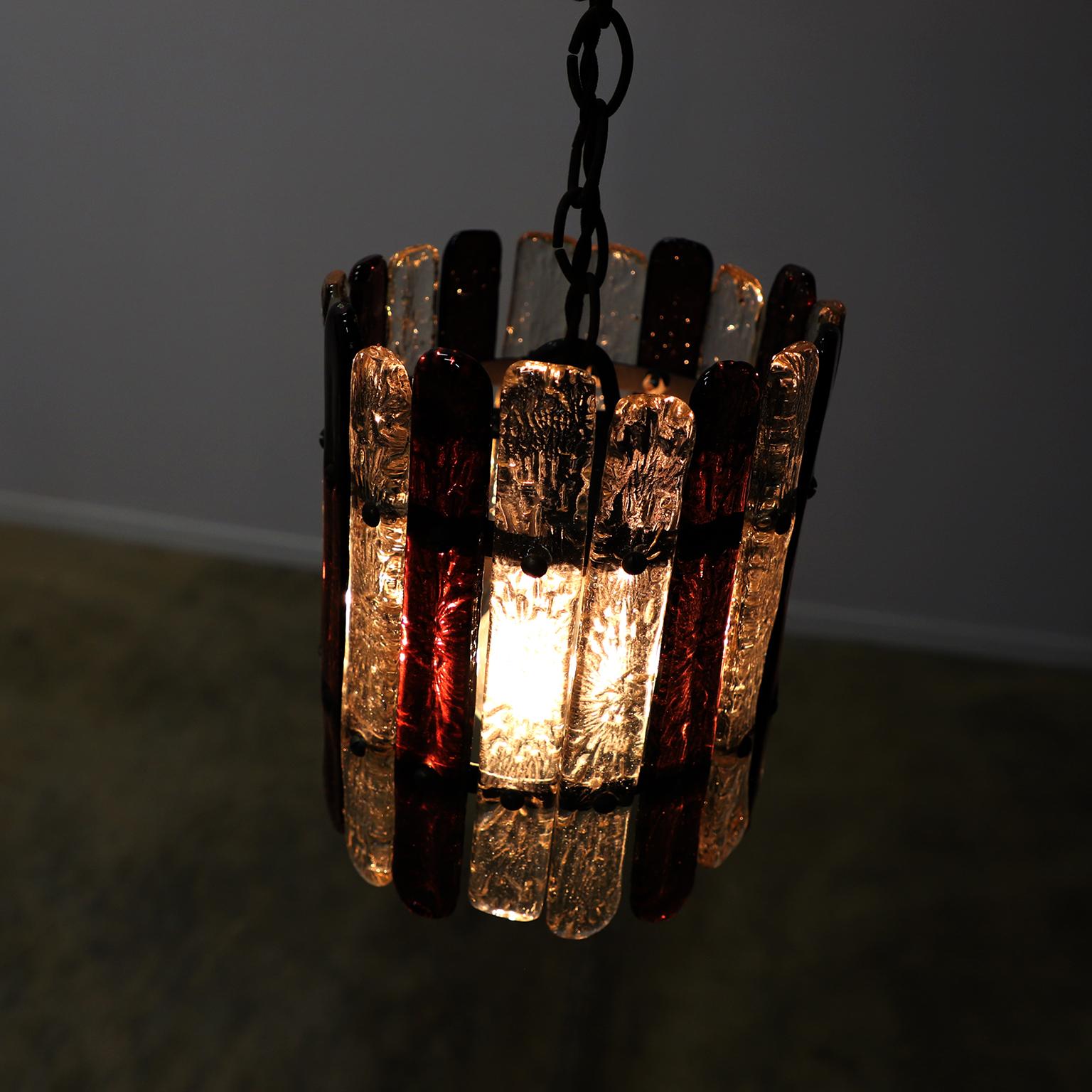 Lustre Feder en verre soufflé à la main État moyen - En vente à Mexico City, CDMX