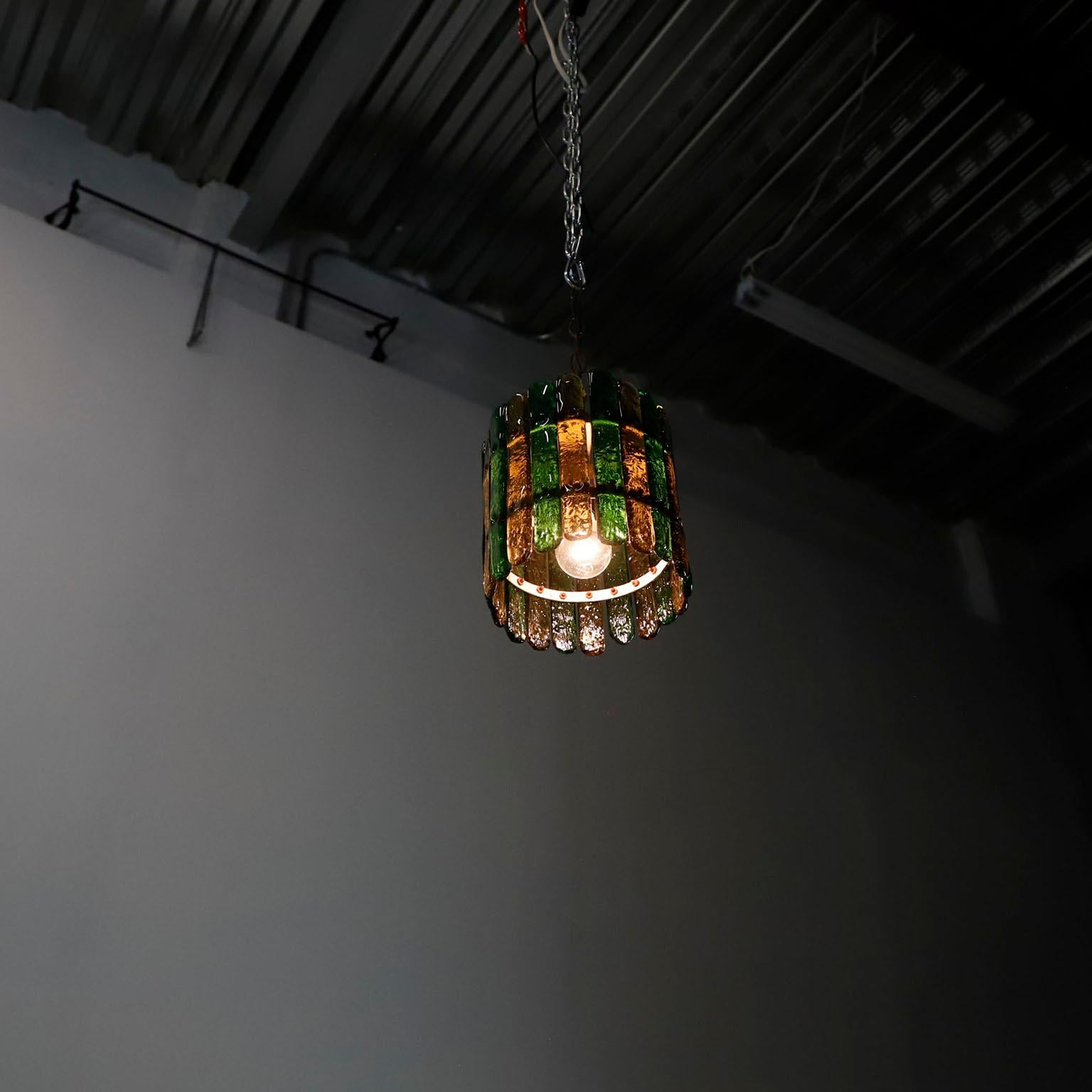 Lustre Feder en verre soufflé à la main État moyen - En vente à Mexico City, CDMX