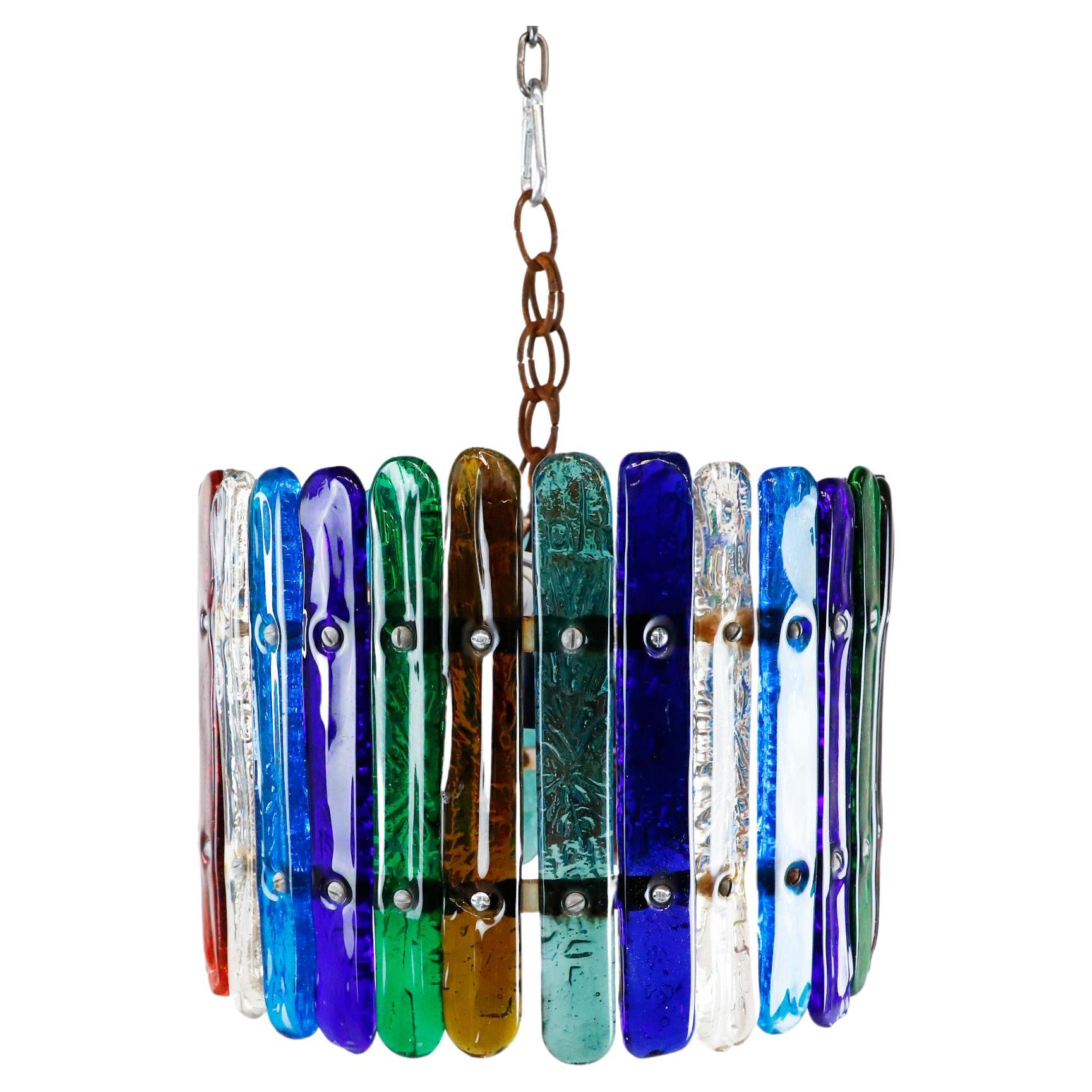 Feders Hand Blown Glass Chandelier For Sale at 1stDibs