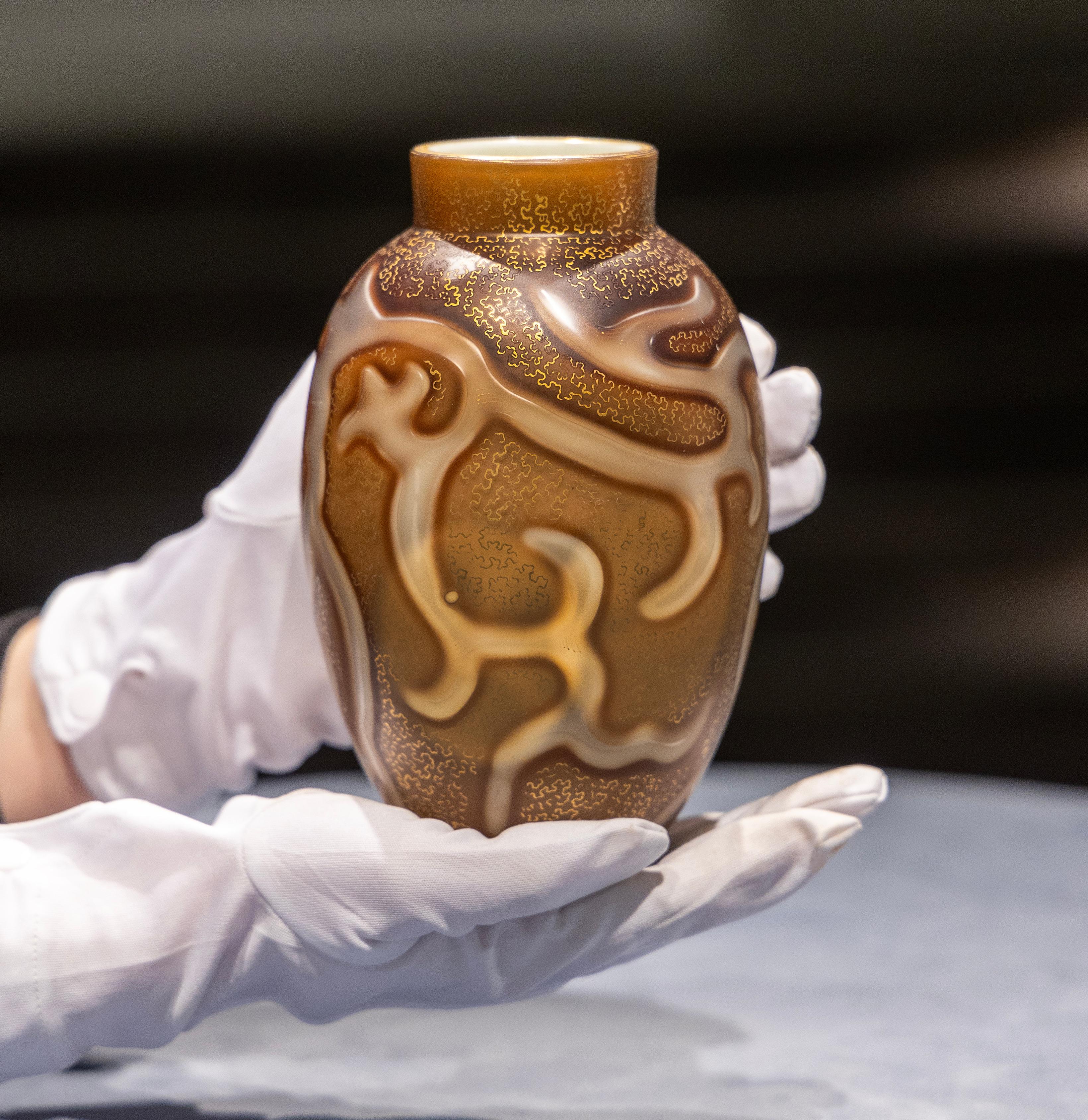 XIX secolo Federzeichnung Vaso Octopus di Loetz in vendita