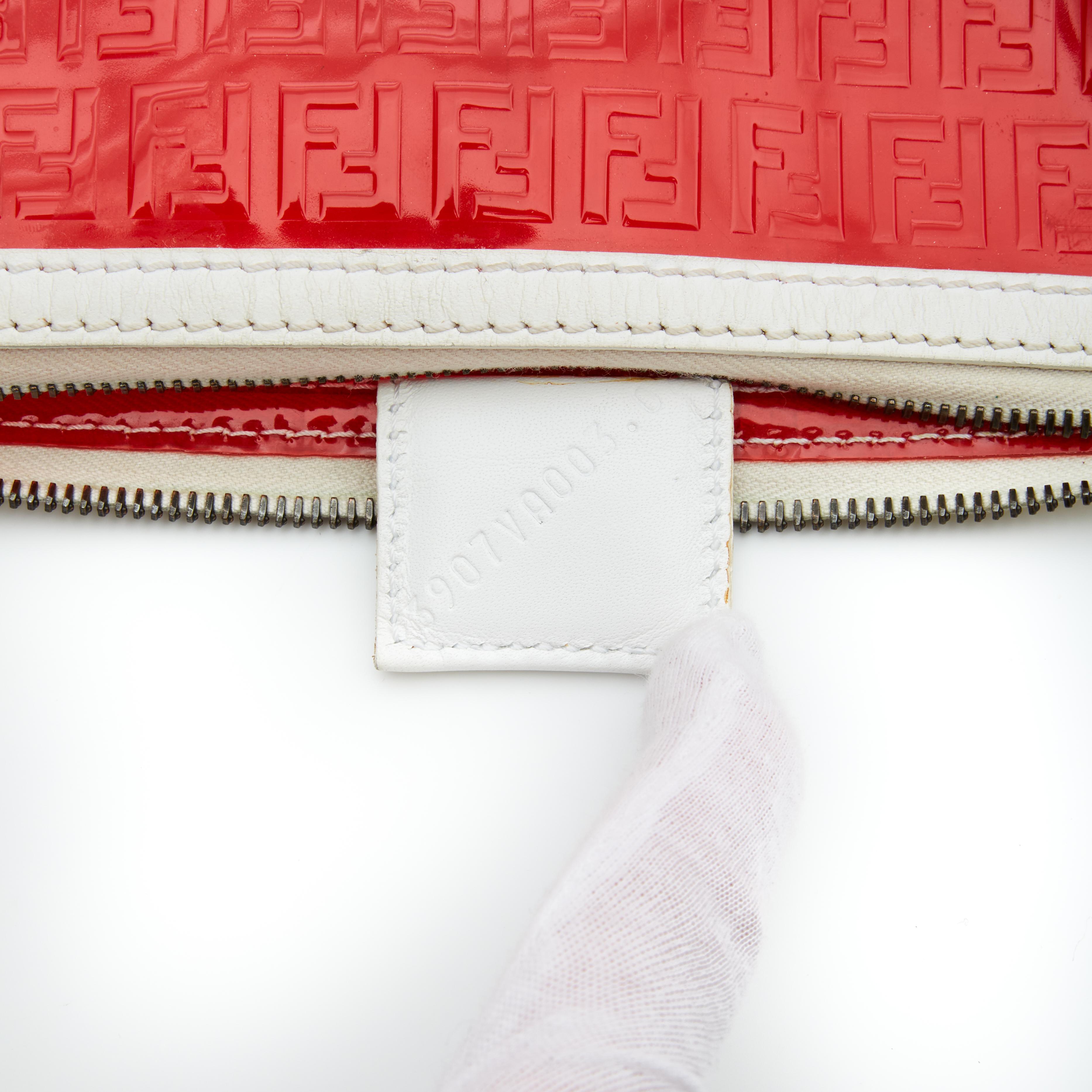 Women's Fedni Red PVC Transparent Zucca Shoulder Bag