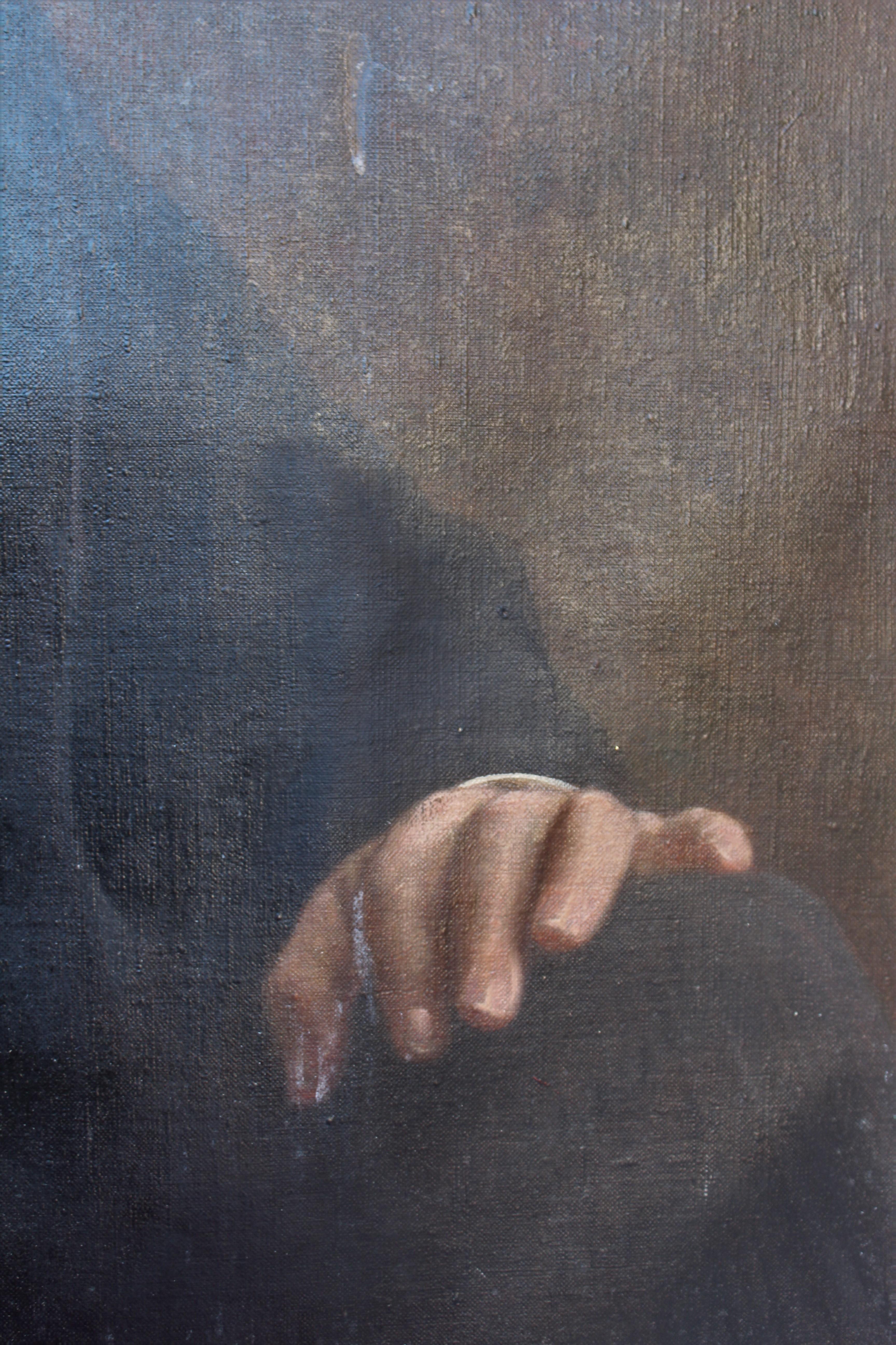 Grande peinture à l'huile ancienne sur toile du célèbre artiste allemand Fedor Encke (1851-1936) en vente 10